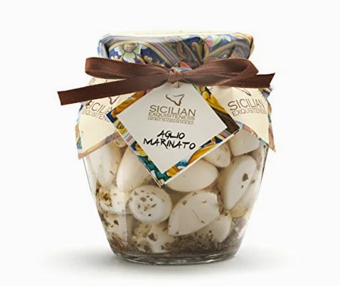 Aglio Marinato Sottolio Artigianale Siciliano - 9 Vasetti da 270g
