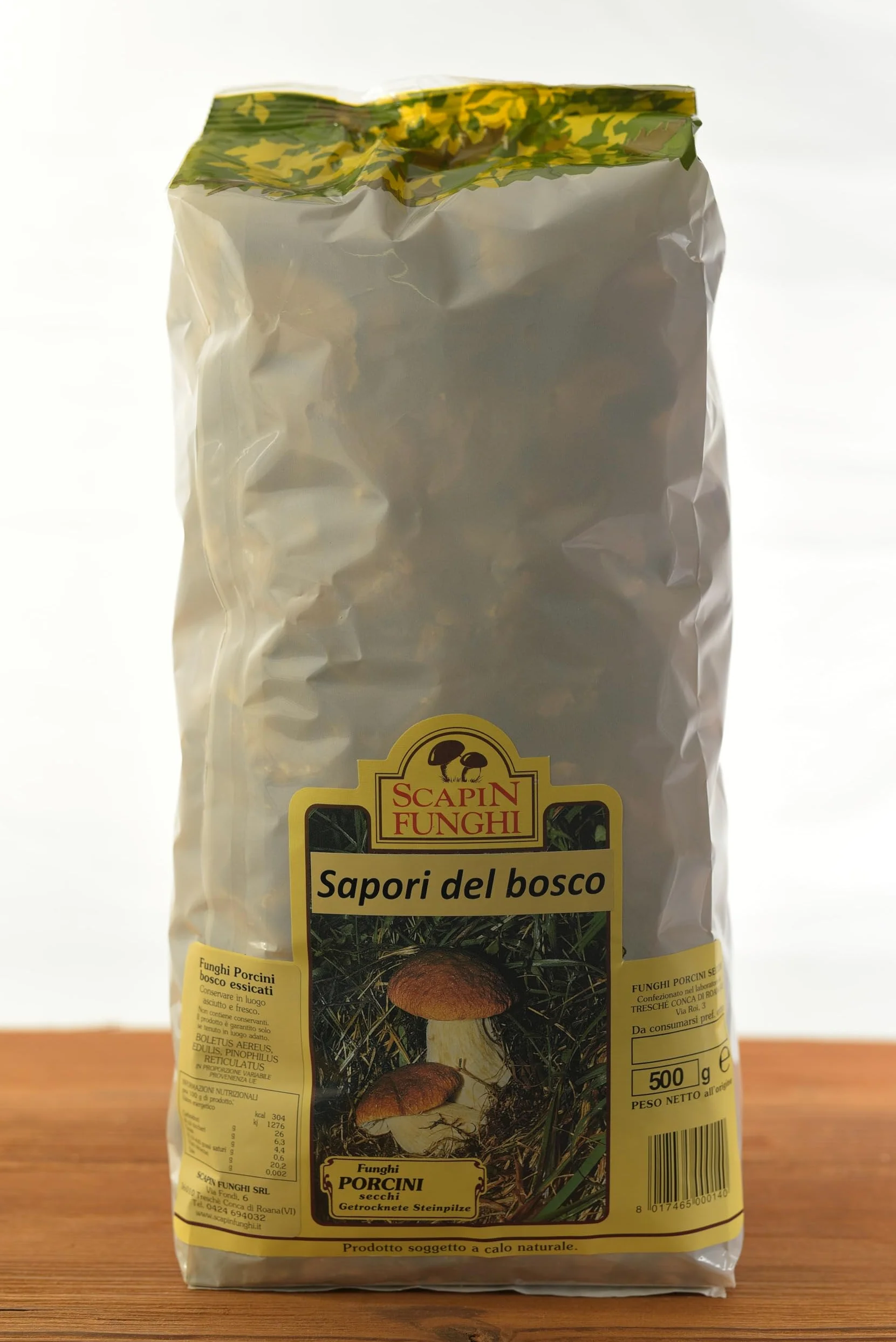 Funghi porcini secchi (Boletus Edulis e relativo gruppo) TIPO: COMMERCIALI (500 gr)