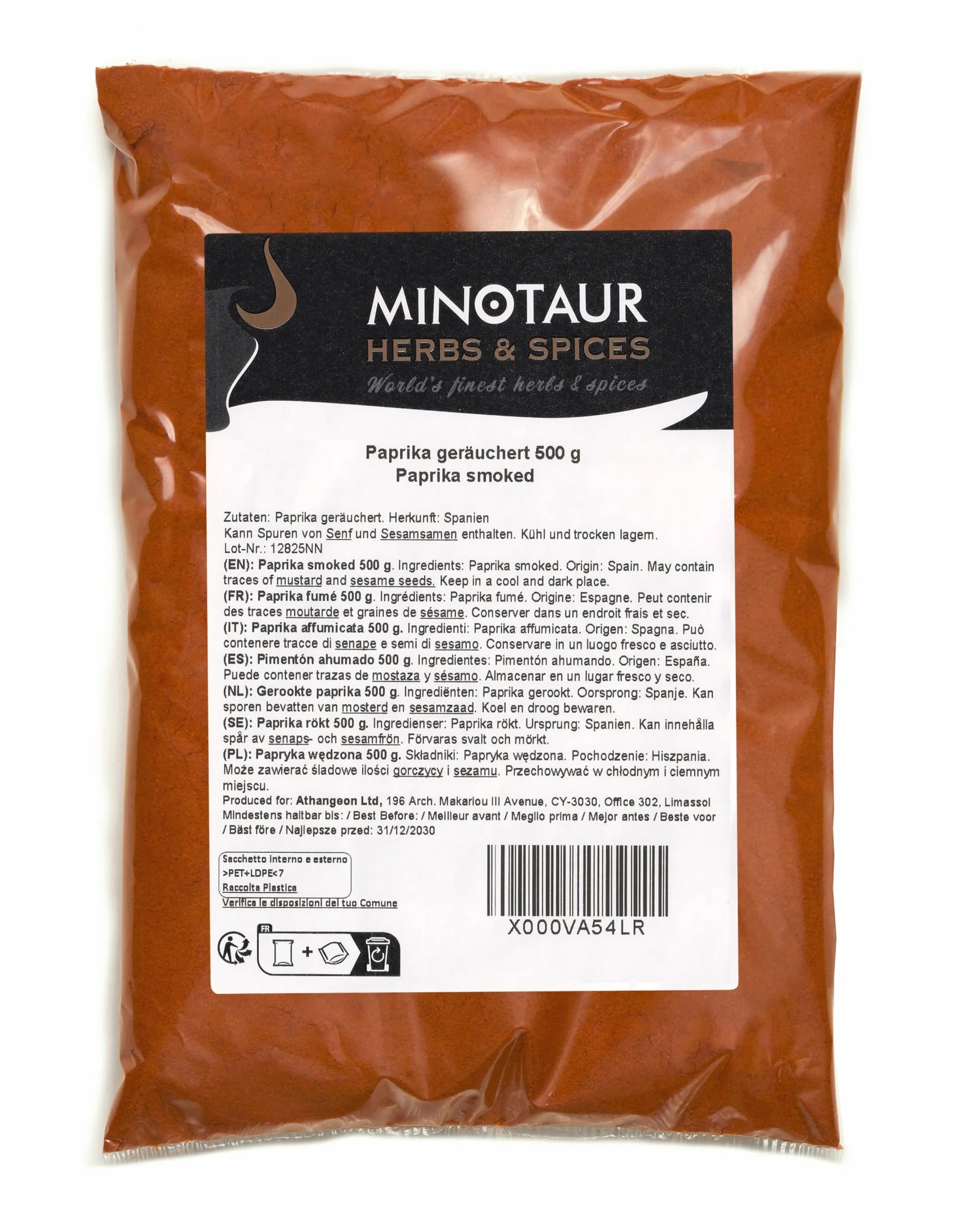 Minotaur Spices | Paprica affumicata | 2 x 500g (1 kg) | Paprica in polvere affumicata