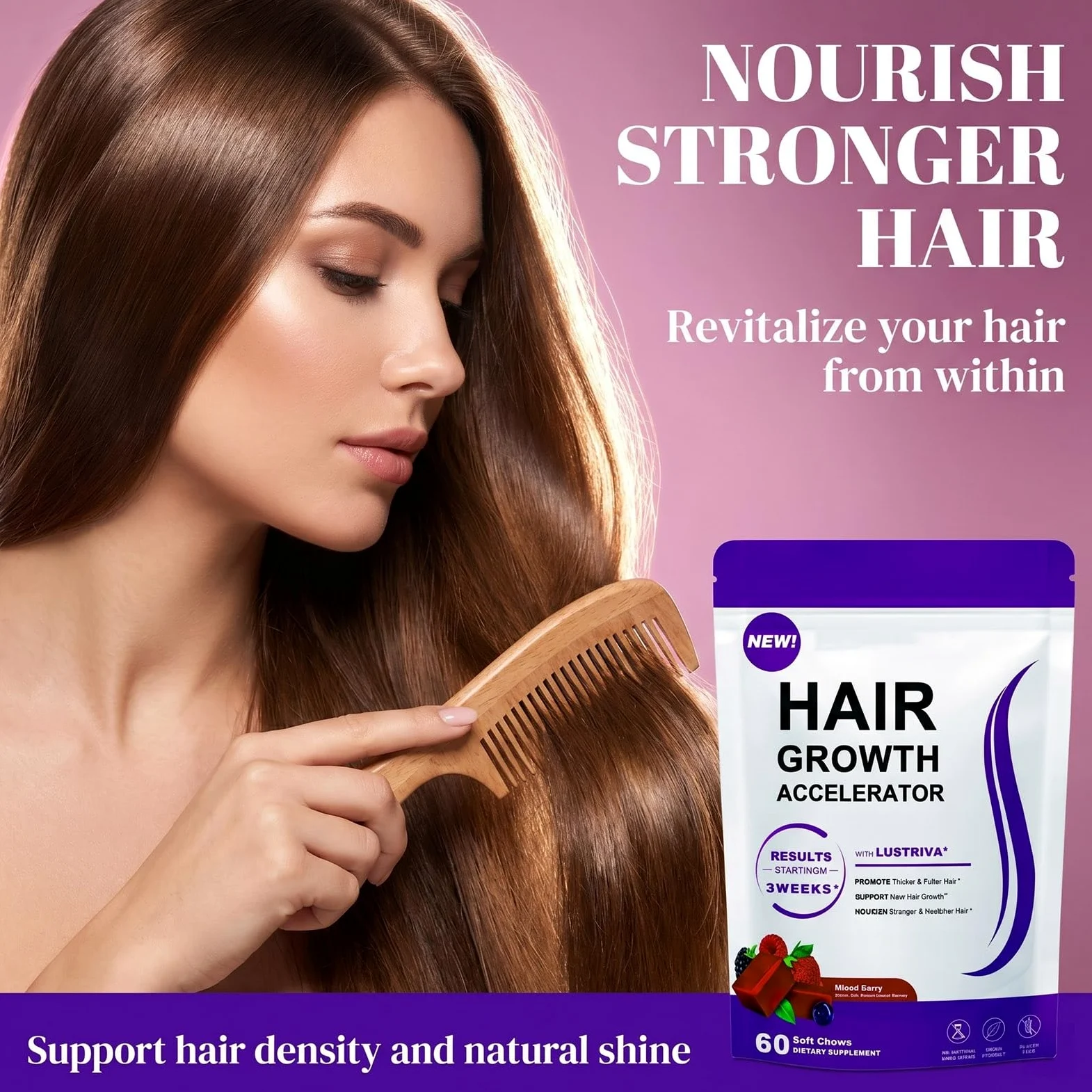 60 Integratori Gommosi For La Crescita Dei Capelli: Supportano Capelli Sani Con Biotina E Vitamine, Deliziosi Facili Da Assumere