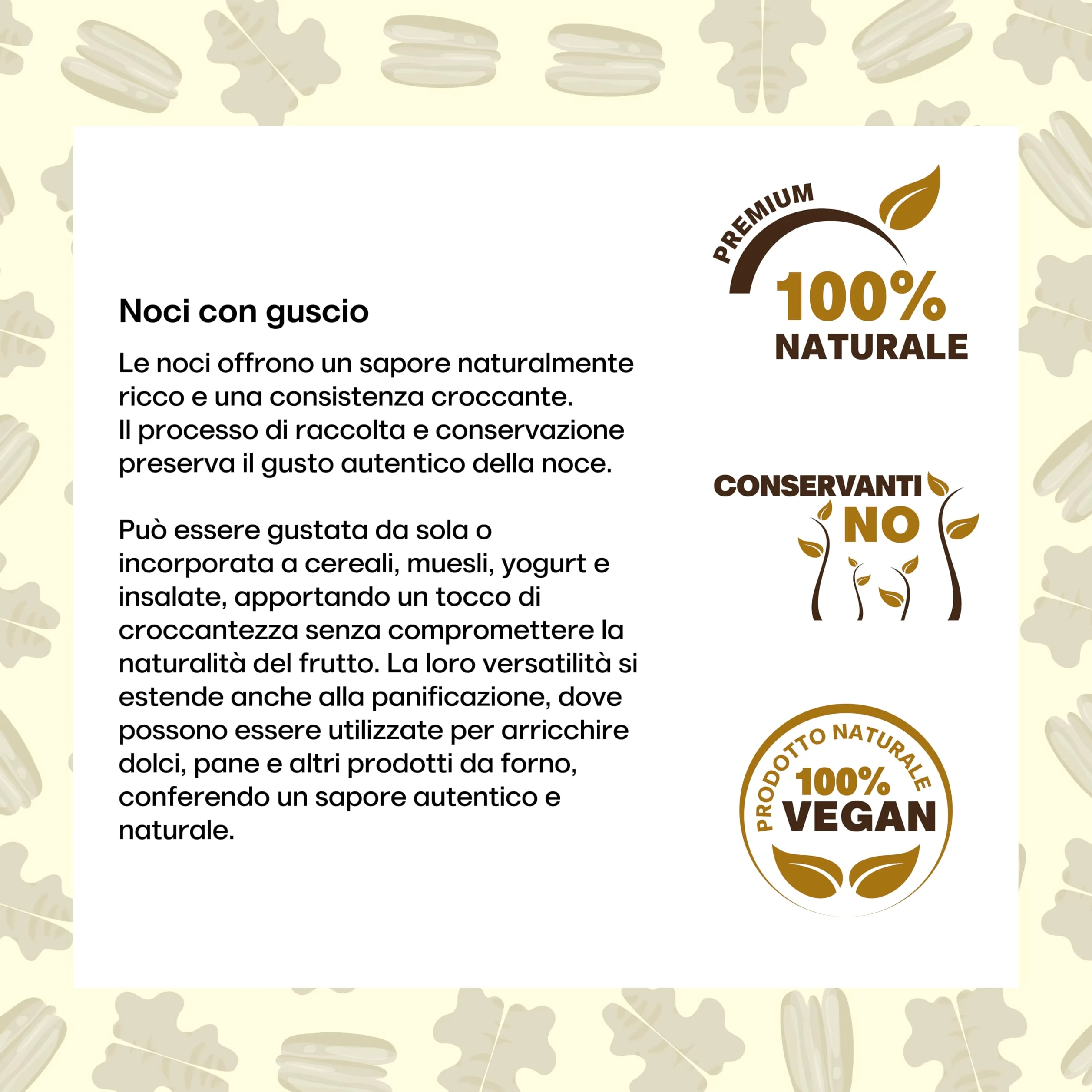 Il Contadino - Antichi Sapori | NOCI | Frutta Secca di Qualità Premium, Al Naturale, No Conservanti (5 Kg, Calibro 32/34)