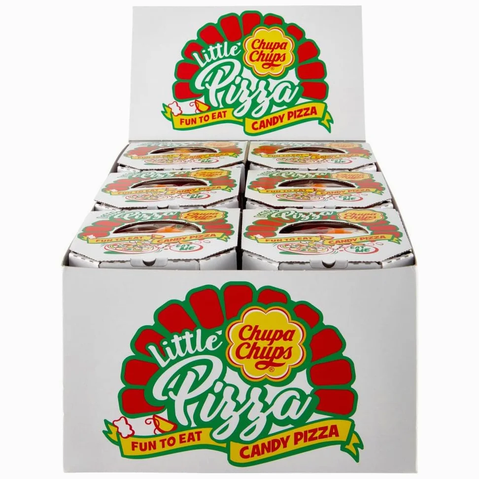 Chupa Chups Little Pizza, Caramelle Gommose, Gusti Assortiti, Confezione da 30 Mini Pizze, Ottime come Idea Regalo e per Compleanni