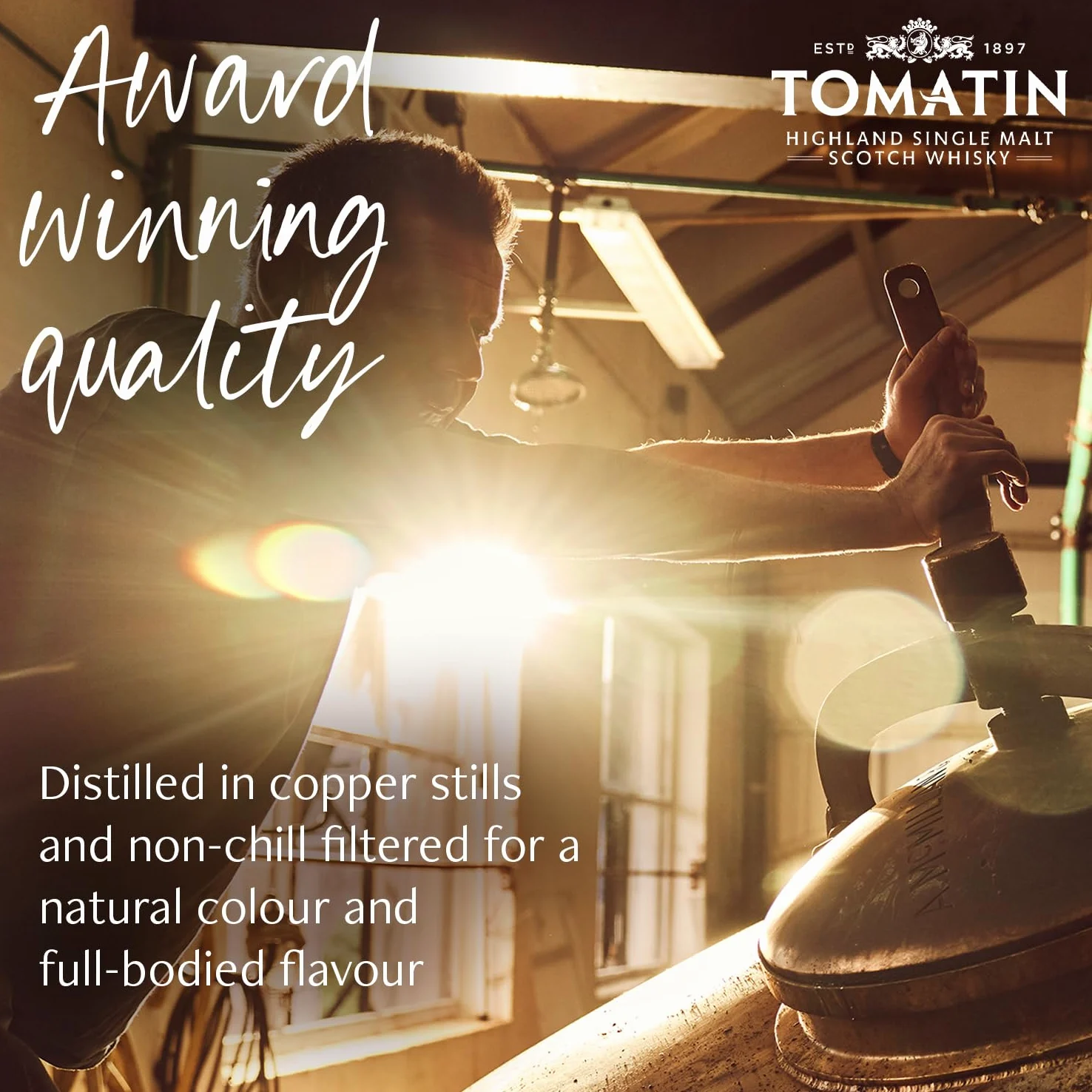 Tomatin Italian Collection Amarone Whiskey - Highland Single Malt Scotch Whisky Maturato in Botti di Amarone e Bourbon, 46%, Bottiglia in Vetro da 70cl