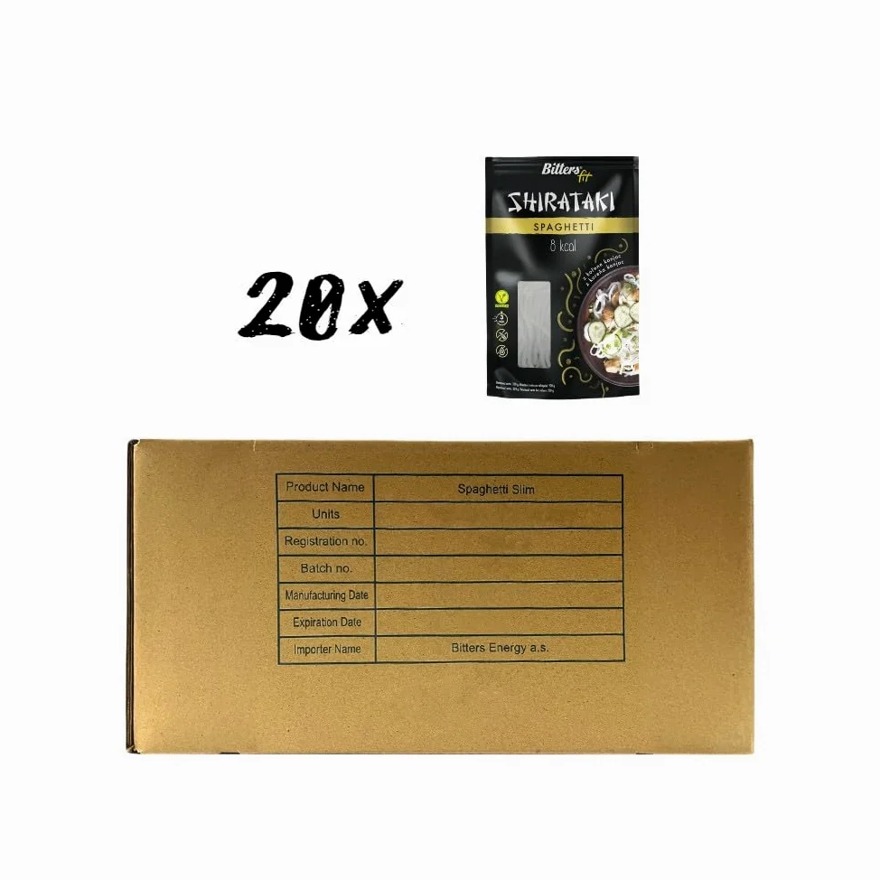 Bitters Shirataki Konjac Noodles Pasta - Spaghetti Slim - 20x200g