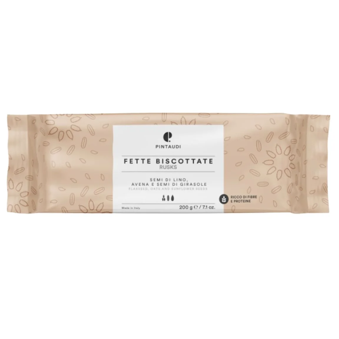 Fette Biscottate Pintaudi Semi di Lino, Avena e Semi di Girasole Pacco da 200 g