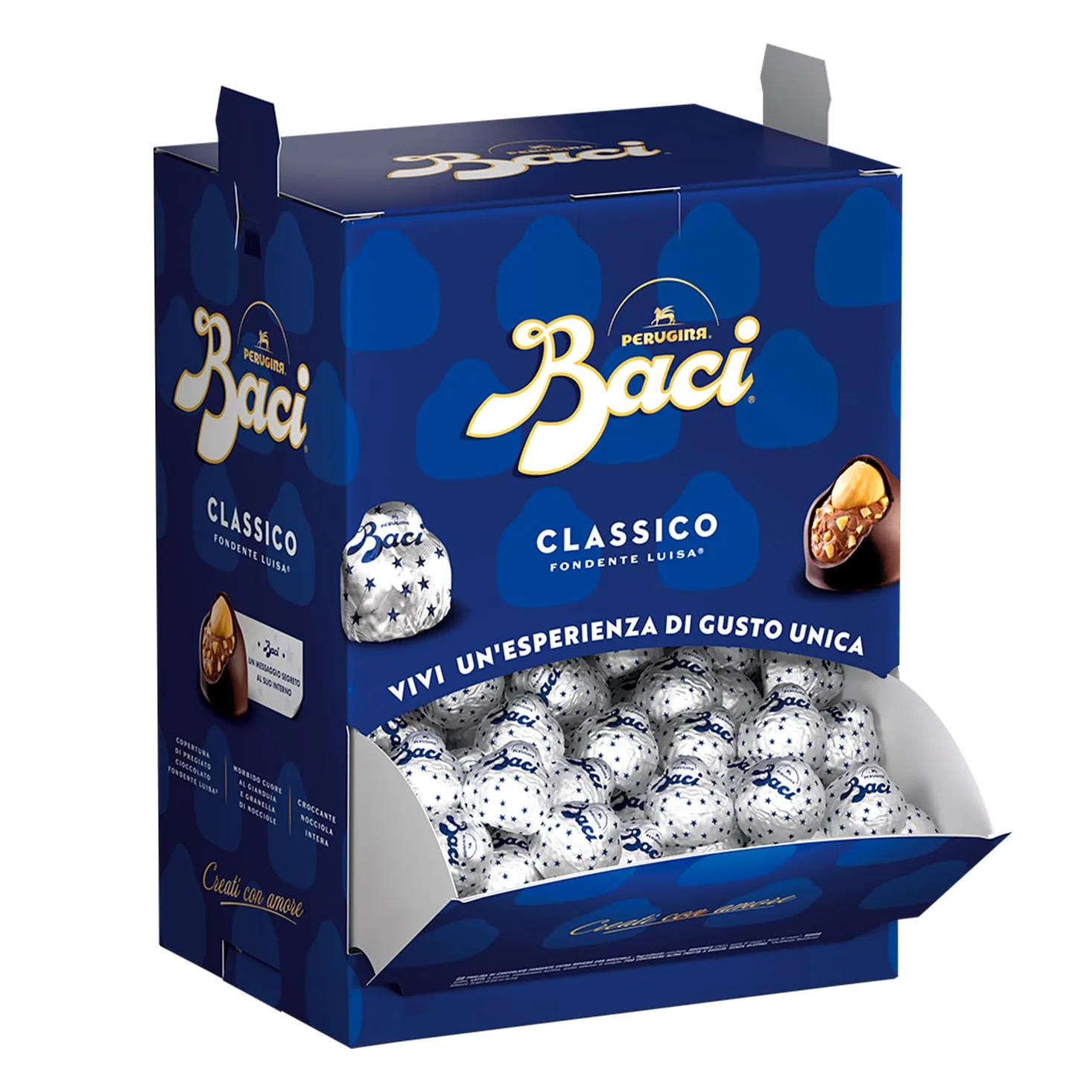 BACI PERUGINA Classico Cioccolatini Fondenti ripieni al Gianduia, Scatola 2,4kg