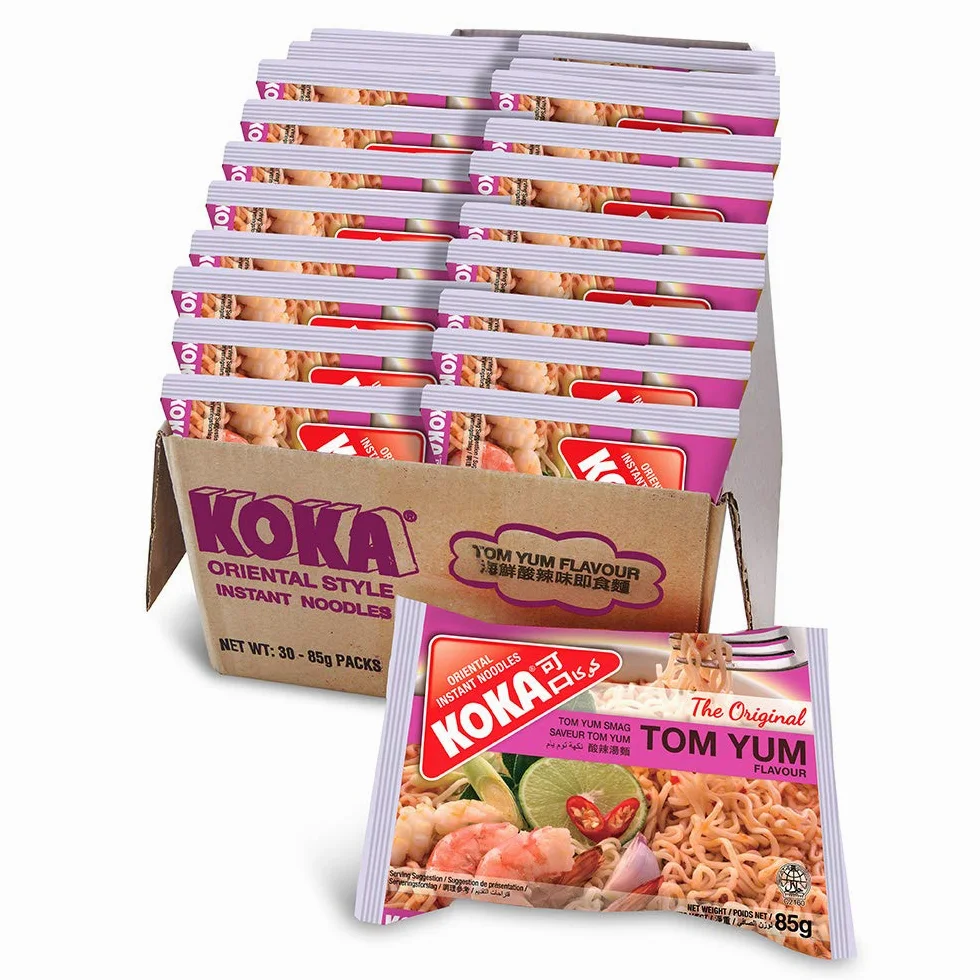 Koka Oriental Instant Noodles The Original Tom Yum Flavour (Pack Of 85G X 30Pcs)