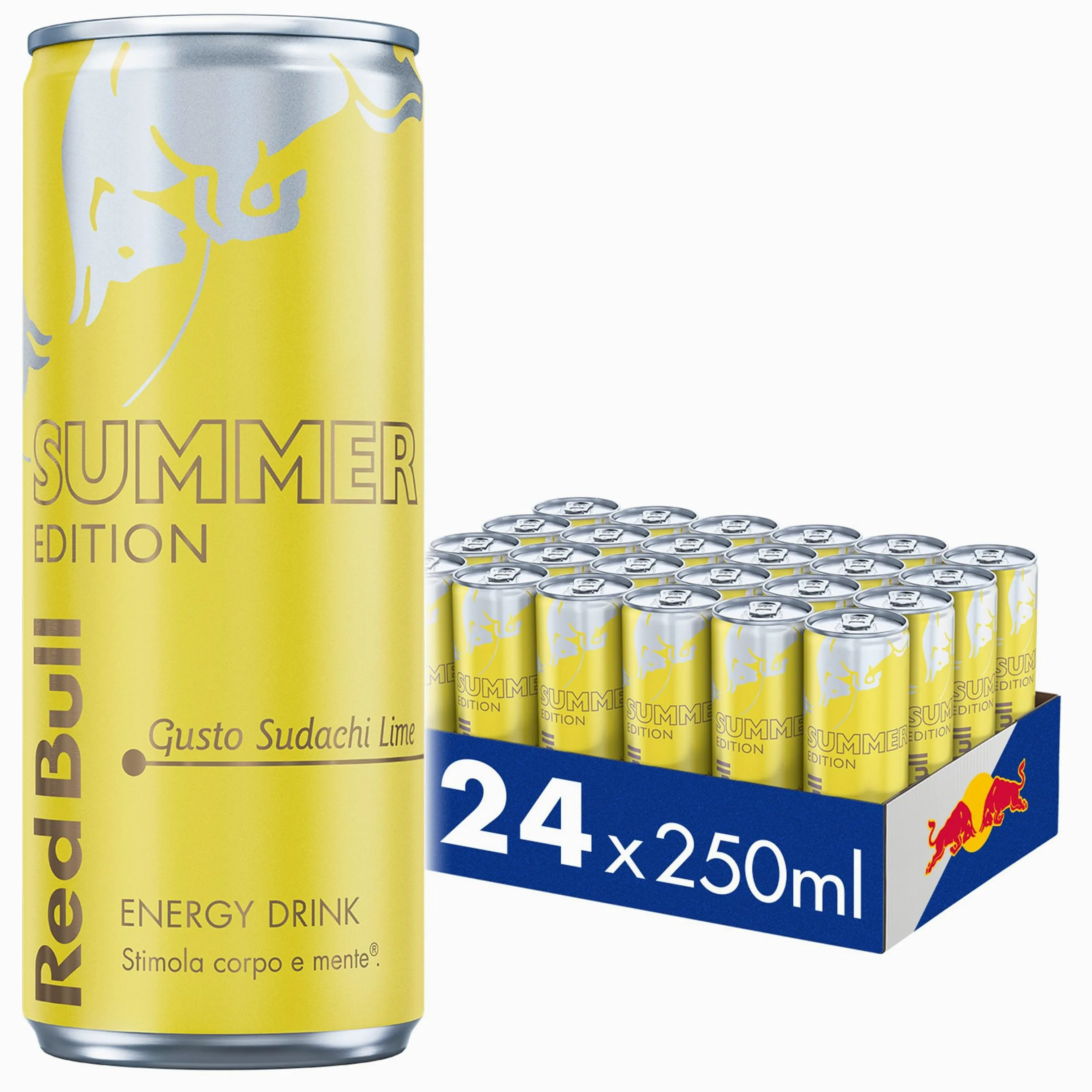 Red Bull Energy Drink, Summer Edition, Gusto Sudachi Lime, 250 ml (24 Lattine)