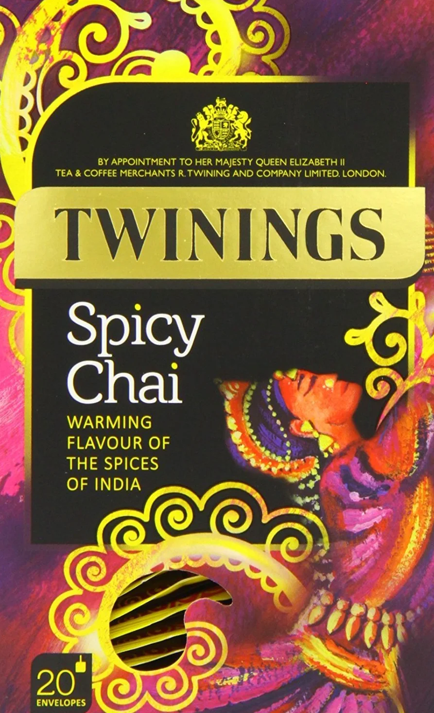 Twinings Spicy Chai 20 bustine di tè (Confezione da 4, Totale 80 bustine di tè)