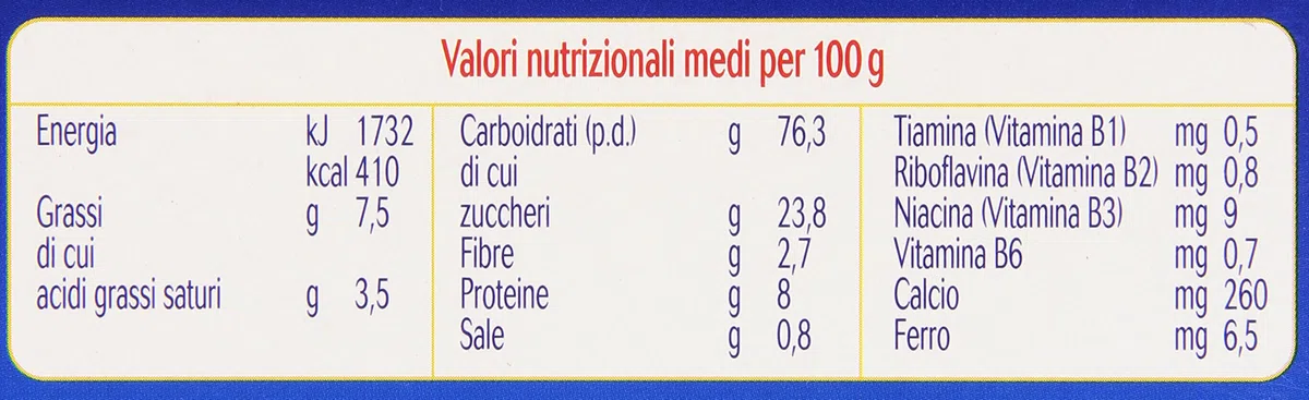 Nipiol Biscottini 6 Cereali, 2 Minerali, 4 Vitamine, 800g