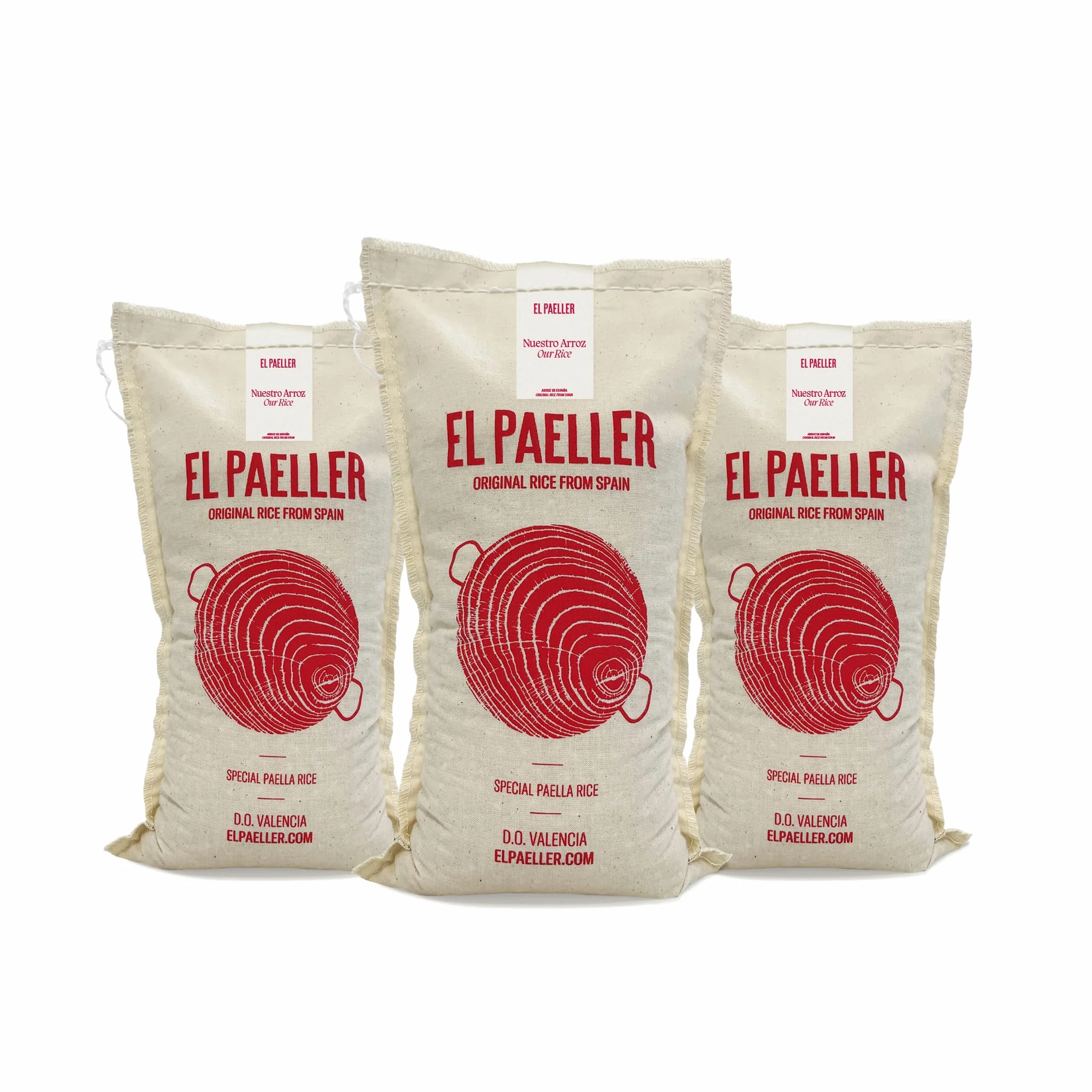 EL PAELLER - Riso per Paella | Varietà Albufera D.O Valencia | Ideale per Paellas e Risotti Brodosi | Confezione da 3 unità da 1kg