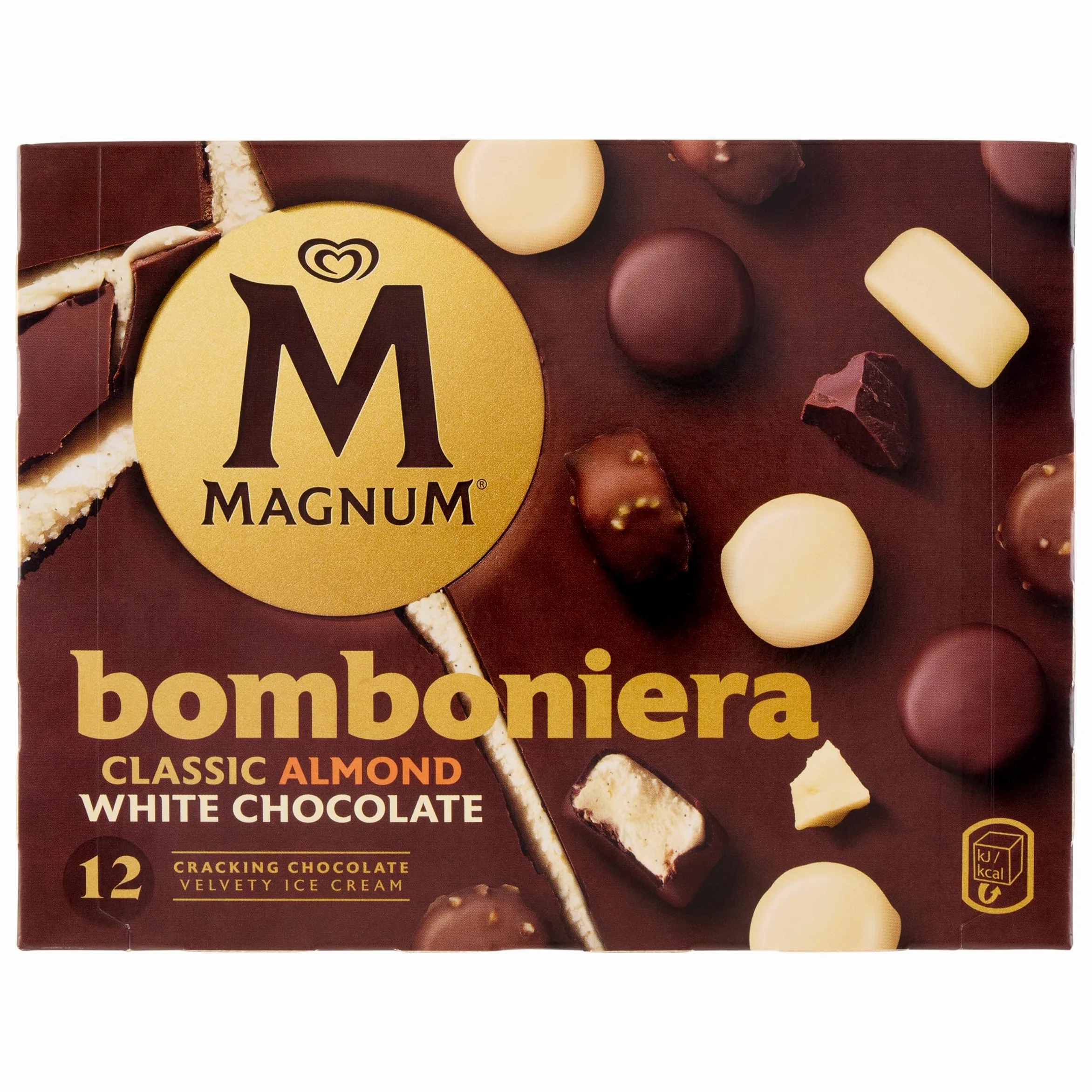 Algida Magnum 12 Gelati Bomboniera Mandorle e Cioccolato, 104 g (Surgelato)