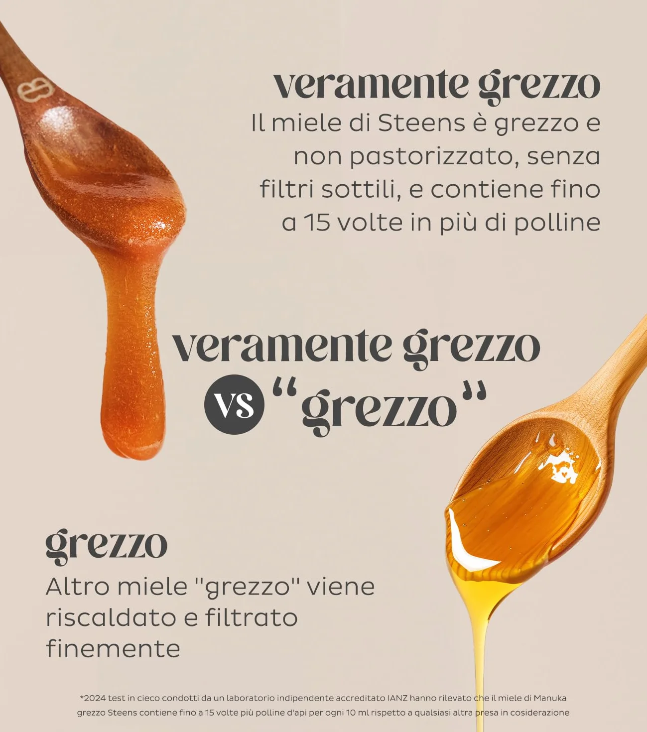 Steens Miele di Manuka - MGO 400+ - Puro Miele Manuka grezzo 100% certificato UMF 13+ - Invasettato e sigillato in Nuova Zelanda - Manuka Honey - 500 g
