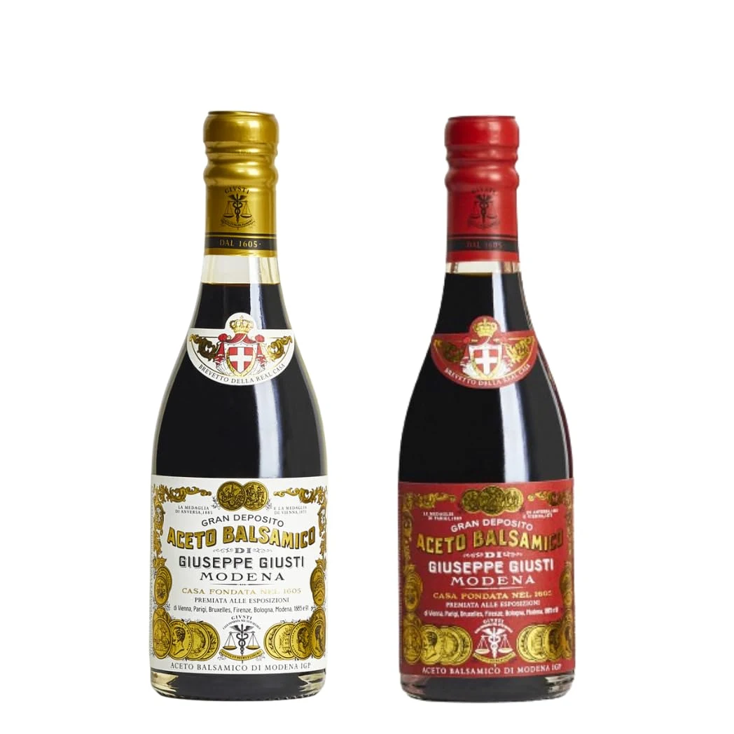 Giusti - Aceto Balsamico di Modena IGP 2 e 3 Medaglie d'Oro - 2 x 250ml Champagnotta