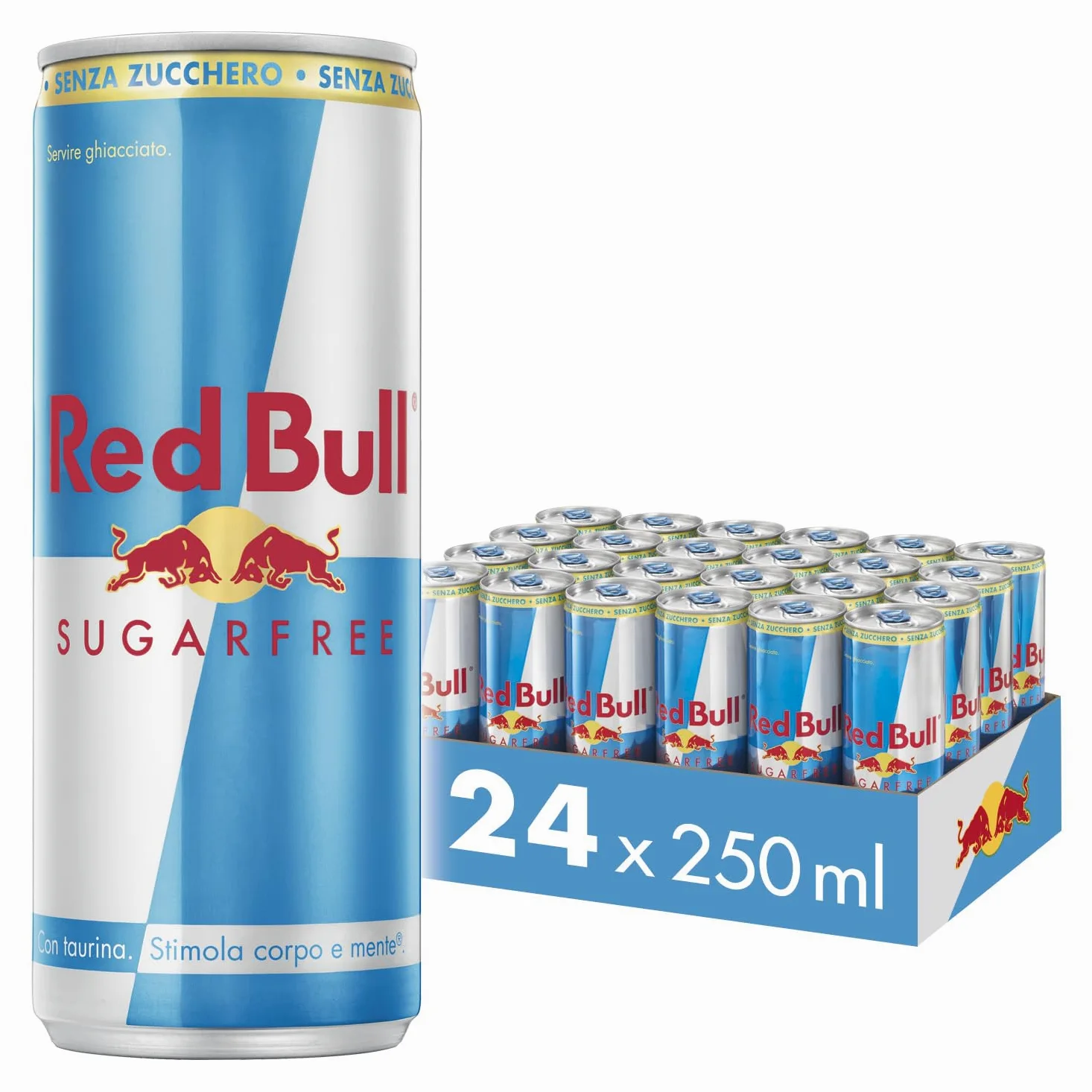Red Bull Energy Drink Senza Zuccheri, 250 ml, Confezione da 24