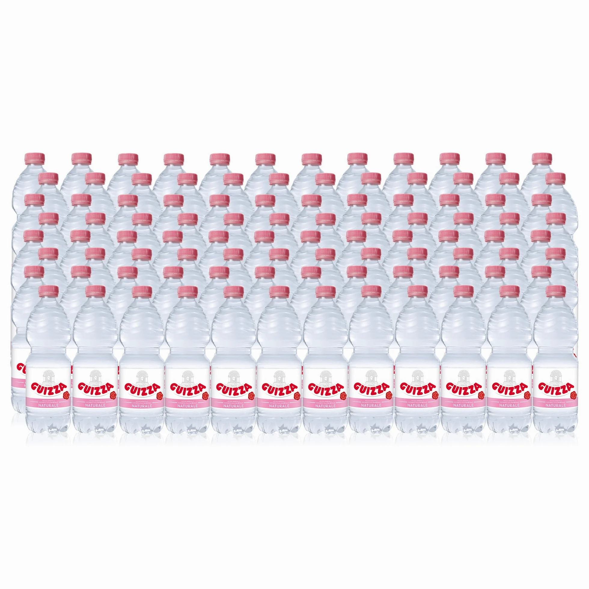 Guizza, Acqua Minerale Naturale, 96 Bottiglie da 0,5L, Leggera e Dissetante, Ideale per Casa Ufficio e Scuola, Pratica da Portare con Sé