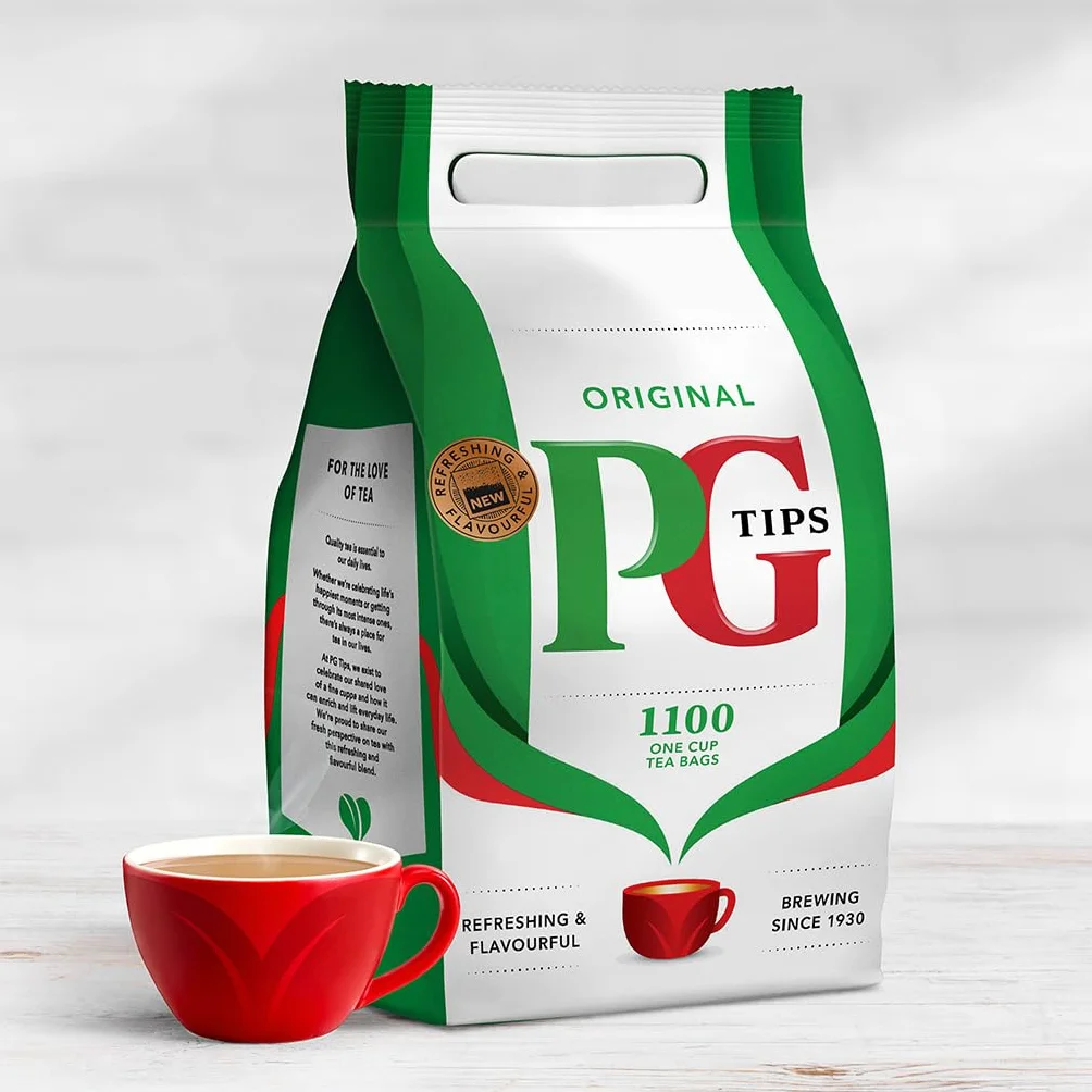 Bustine di tè PG Tips One Cup Pyramid, confezione da 1 (Totale 1100 bustine di tè)