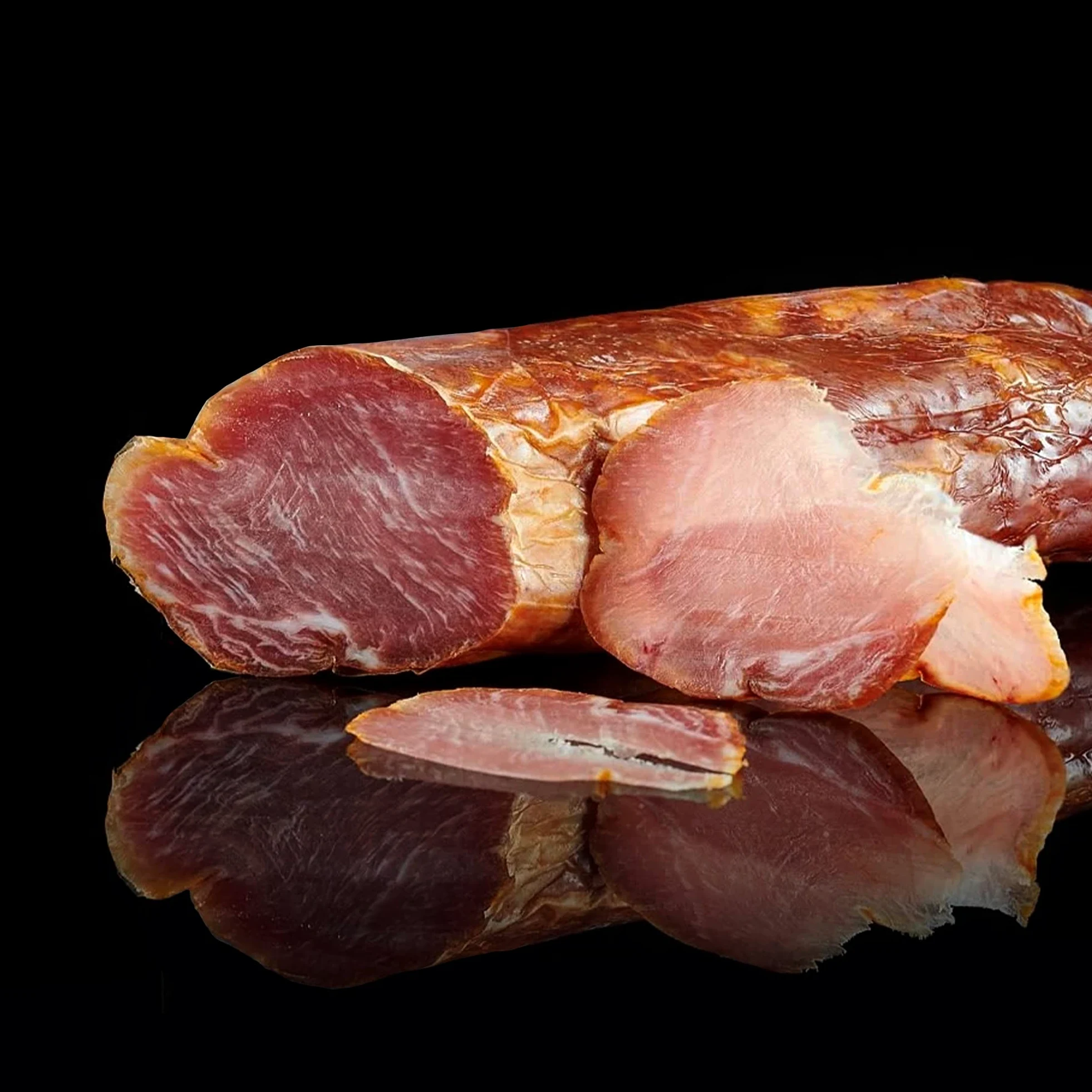 Prosciutto Serrano Spagnolo Stagionato e Disossato Gran Riserva 1 Kg + Lomo (Lonza) Duroc Natural 250 gr + Chorizo Salsiccia 200 gr + Salsiccia Salchichon 200 gr - Jamonprive Premium