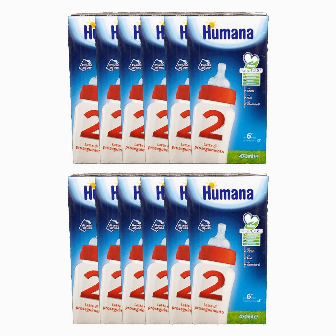 humana 2 latte liquido di proseguimento 12 brick da 470 ml
