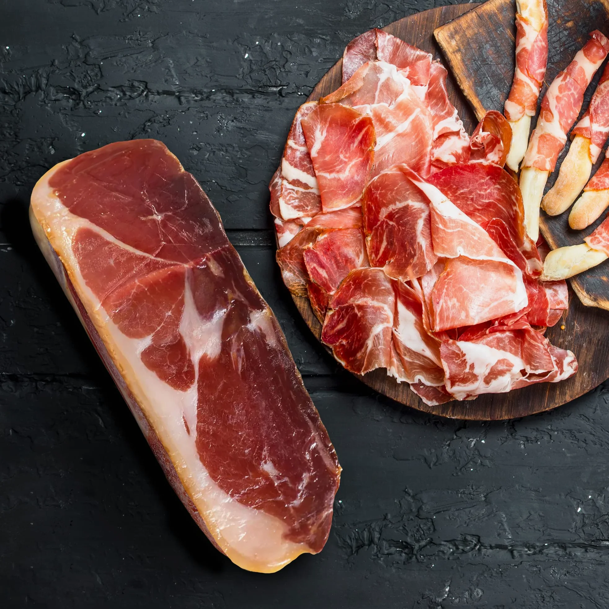 Prosciutto Serrano Spagnolo Stagionato e Disossato Gran Riserva 1 Kg + Lomo (Lonza) Duroc Natural 250 gr + Chorizo Salsiccia 200 gr + Salsiccia Salchichon 200 gr - Jamonprive Premium
