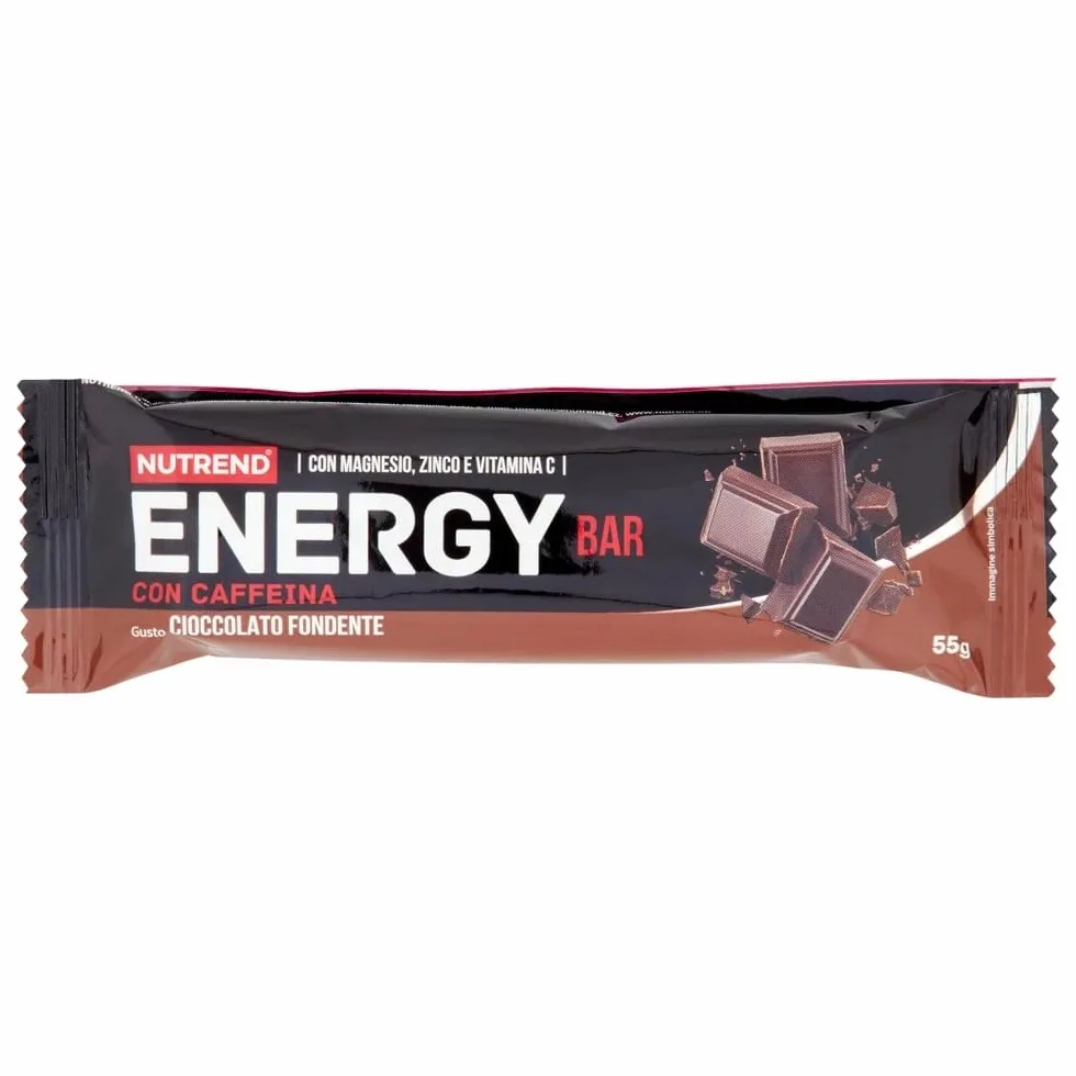 Nutrend Energy Bar Cioccolato Fondente Barretta ai Cereali, Confezione con 24 Barrette da 55g