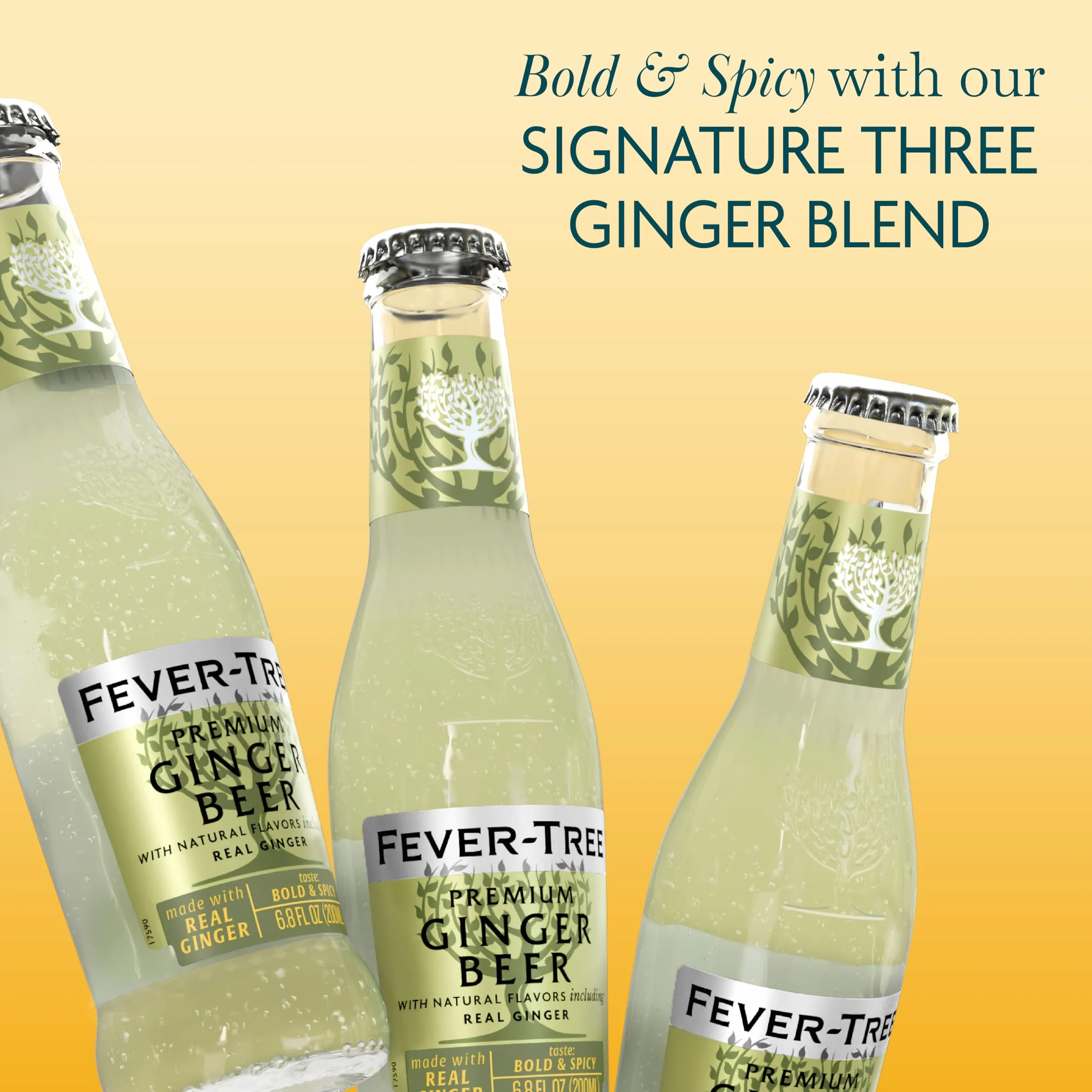 Fever-Tree Premium Ginger Beer, 6.8 Ounce Glass Bottles (Pack of 24)
