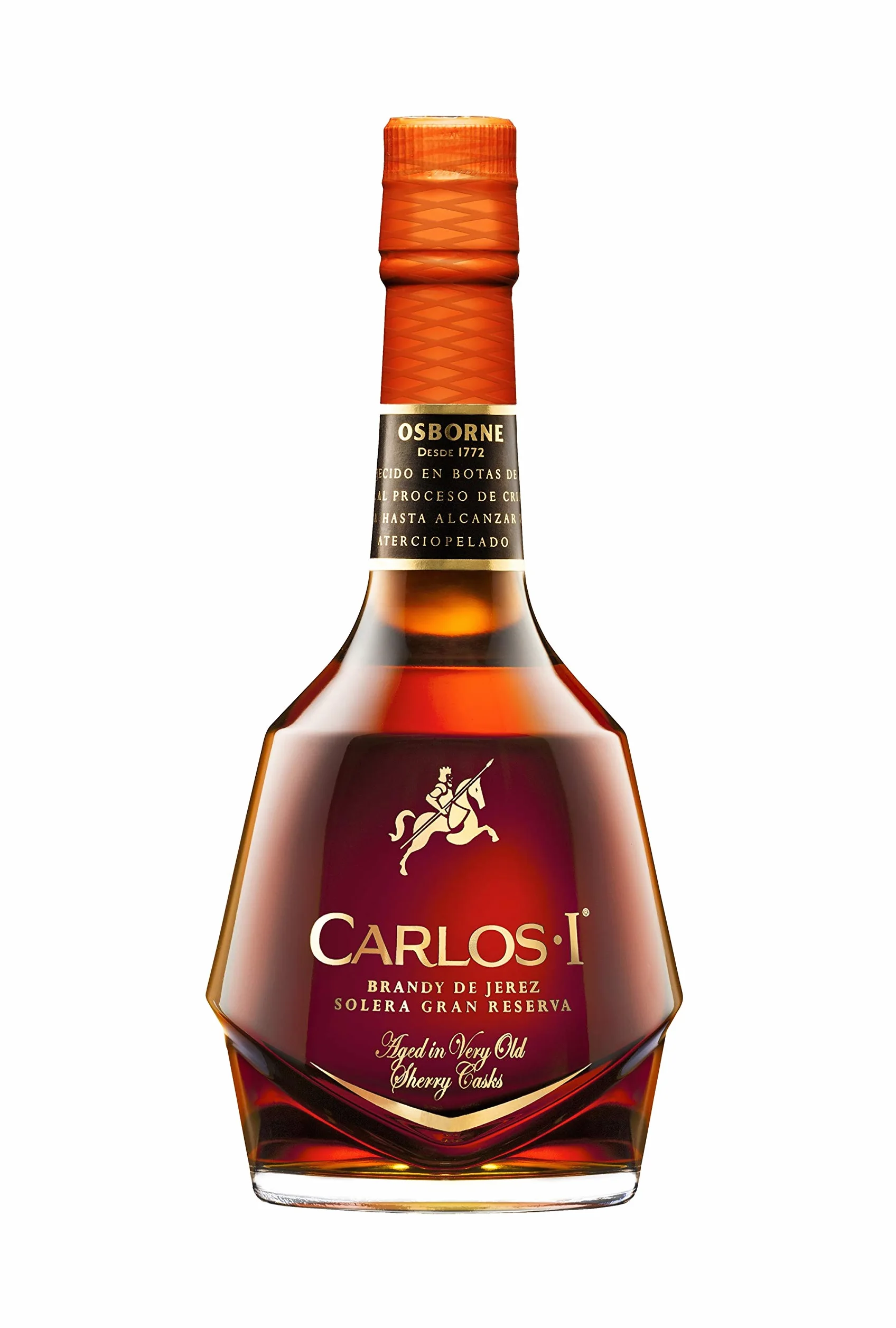 Osborne Carlos Imperial Brandy, 700 ml & Brandy De Jerez con Confezione Regalo, 700ml