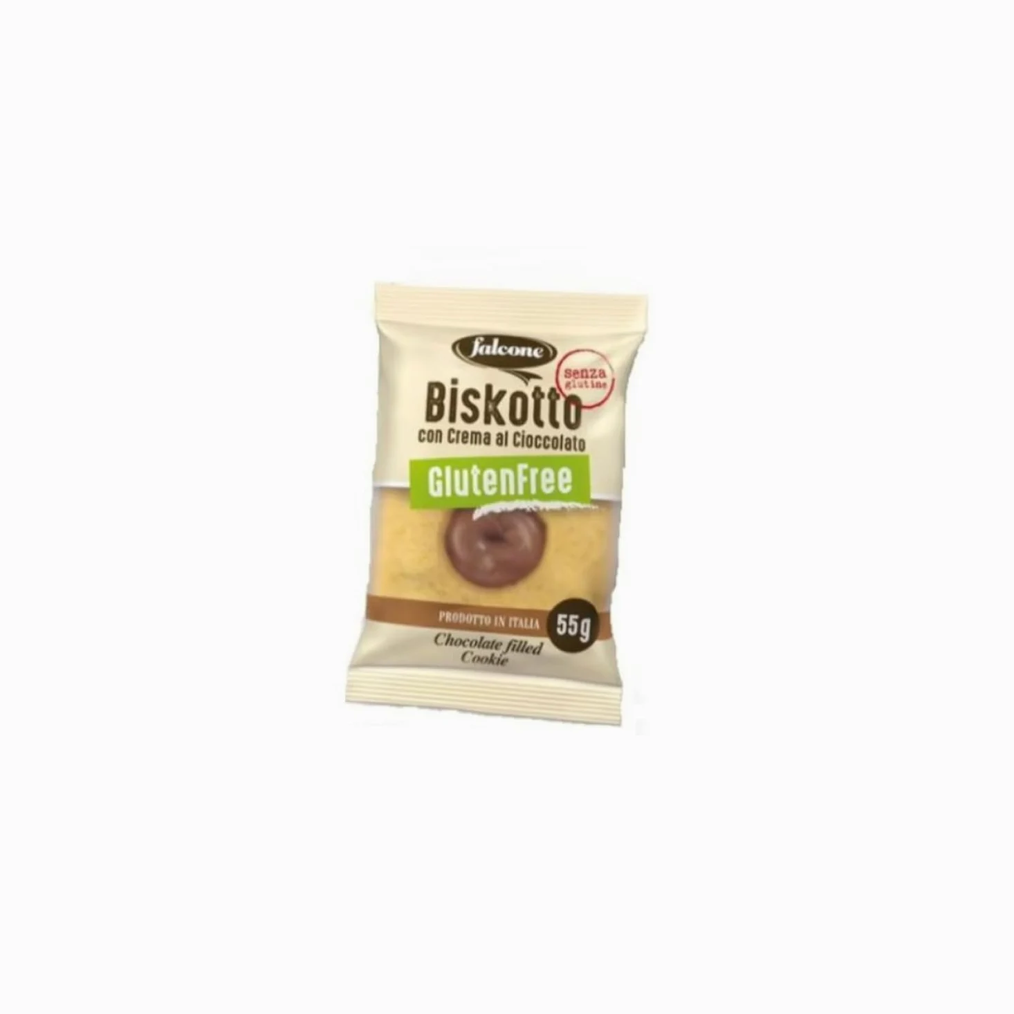 Falcone® | Biskotto® | Cofanetto di Biscotti Senza Glutine Assortiti | 24 Biscotti Gusti Cacao, Crema Latte, Ciliegia, Albicocca Senza Glutine - 1320 Gr