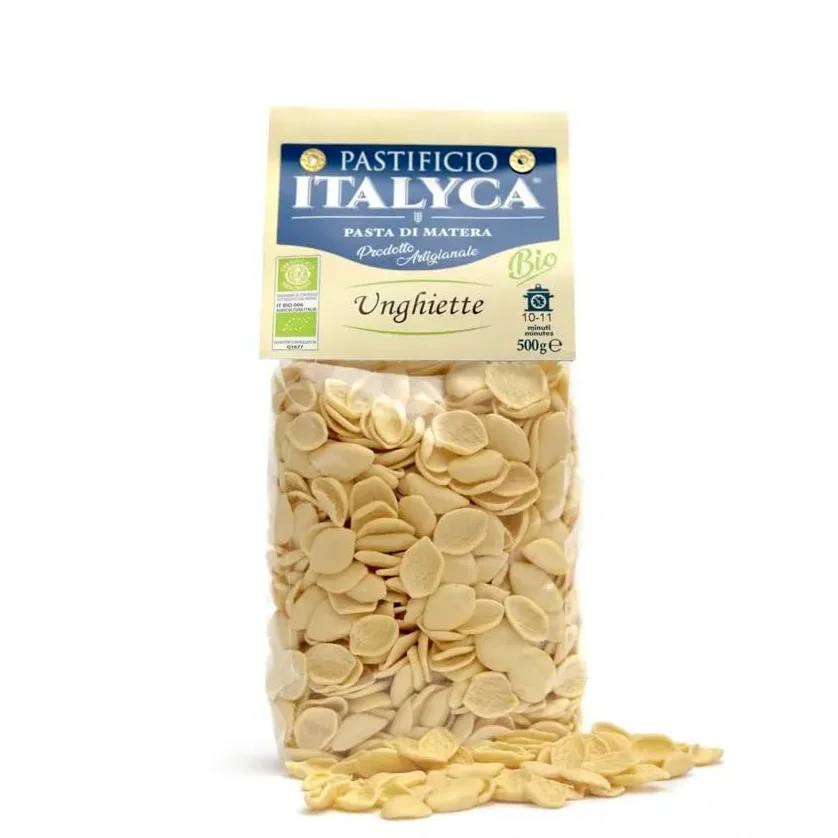 15 x 500 g - Unghiette Bio - Pasta di Grano Duro - Prodotta in Basilicata - Pacco da 500 g - Pastificio Italyca
