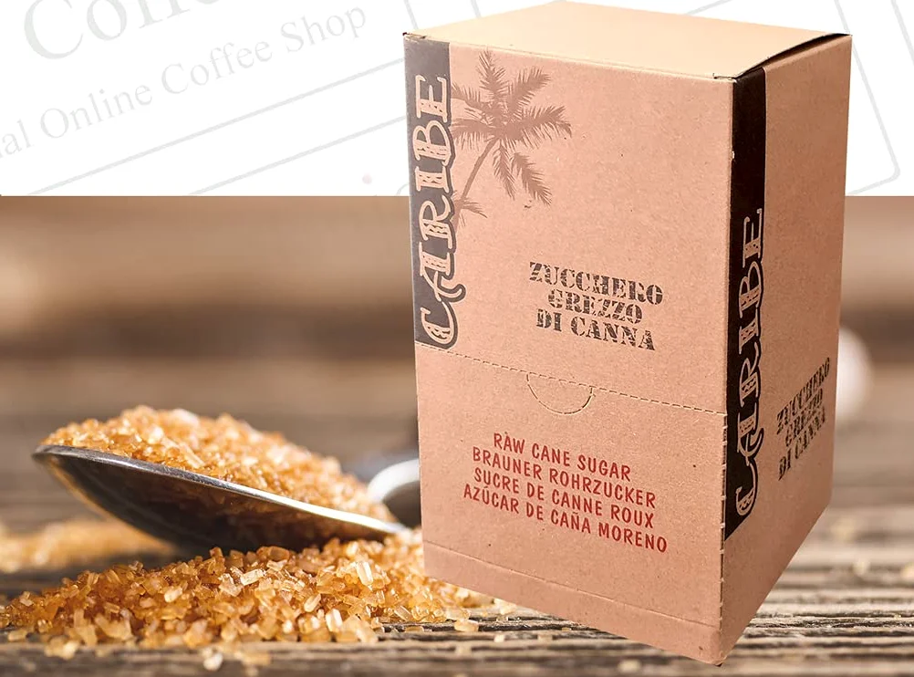 Zucchero Caribe Tris - Zucchero Grezzo di Canna Caribe Monodose - 3 Confezioni x 750g Zucchero Grezzo di Canna Caribe Monodose (2250g)