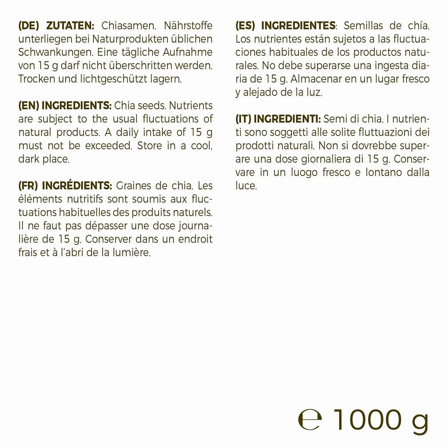 Semi di chia GreatVita, (1 x 4000 g) naturali non OGM