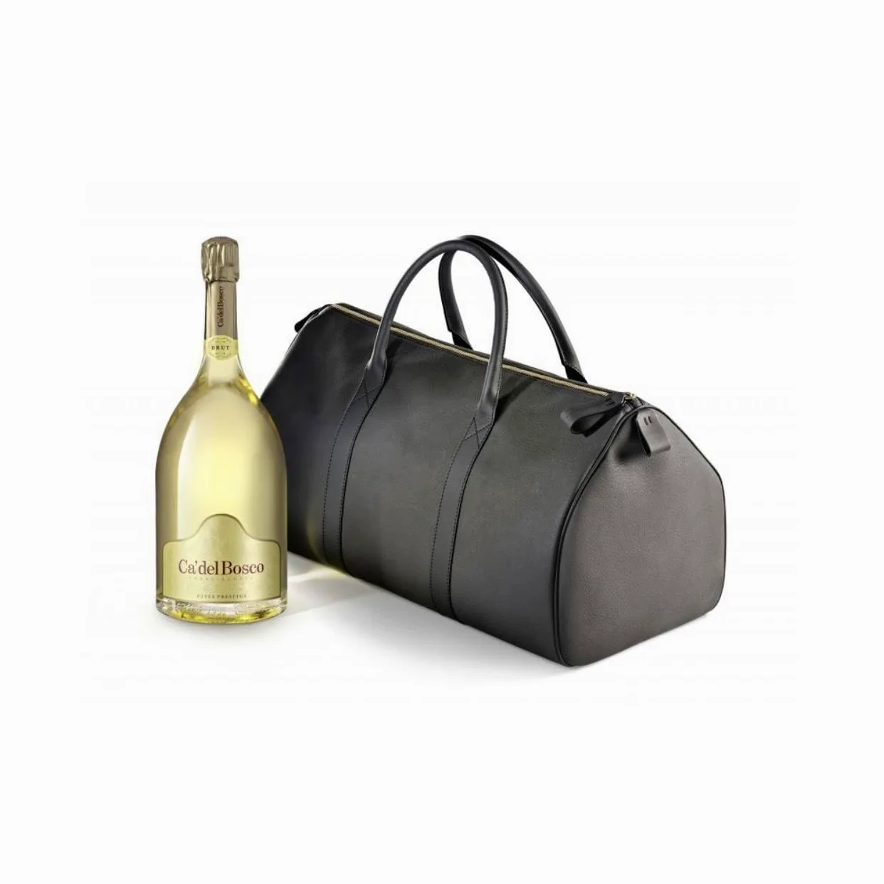 Cà Del Bosco Cuvée Prestige 47a Edizione Jeroboam Con Weekend Bag, Franciacorta DOCG, Spumante Extra Brut, Franciacorta Extra Brut, Spumante Metodo Classico, 12,5% vol, 3 L