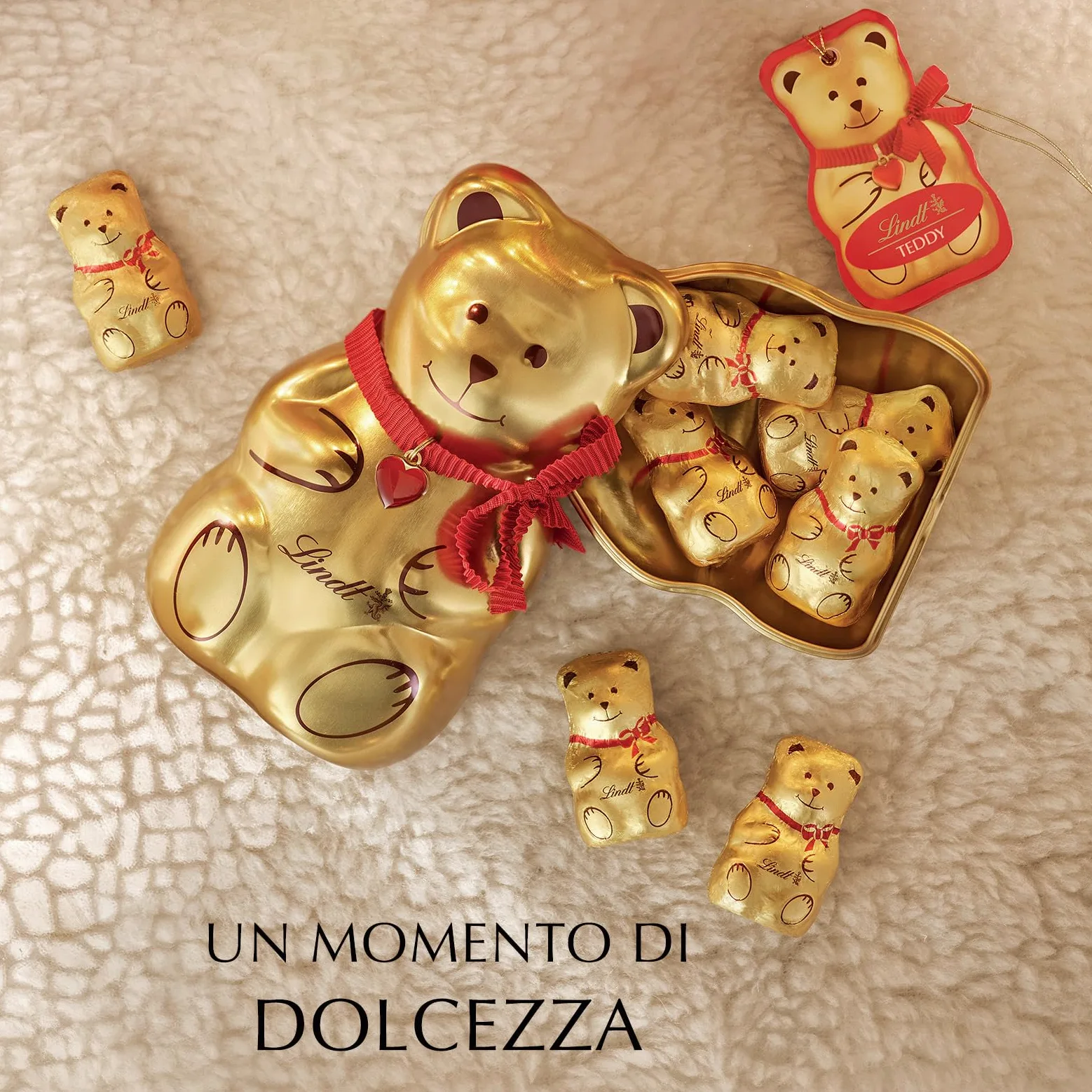 Lindt Latta Orsetto, Latta con Orsetti di goloso cioccolato al latte Lindt, Formato 70g