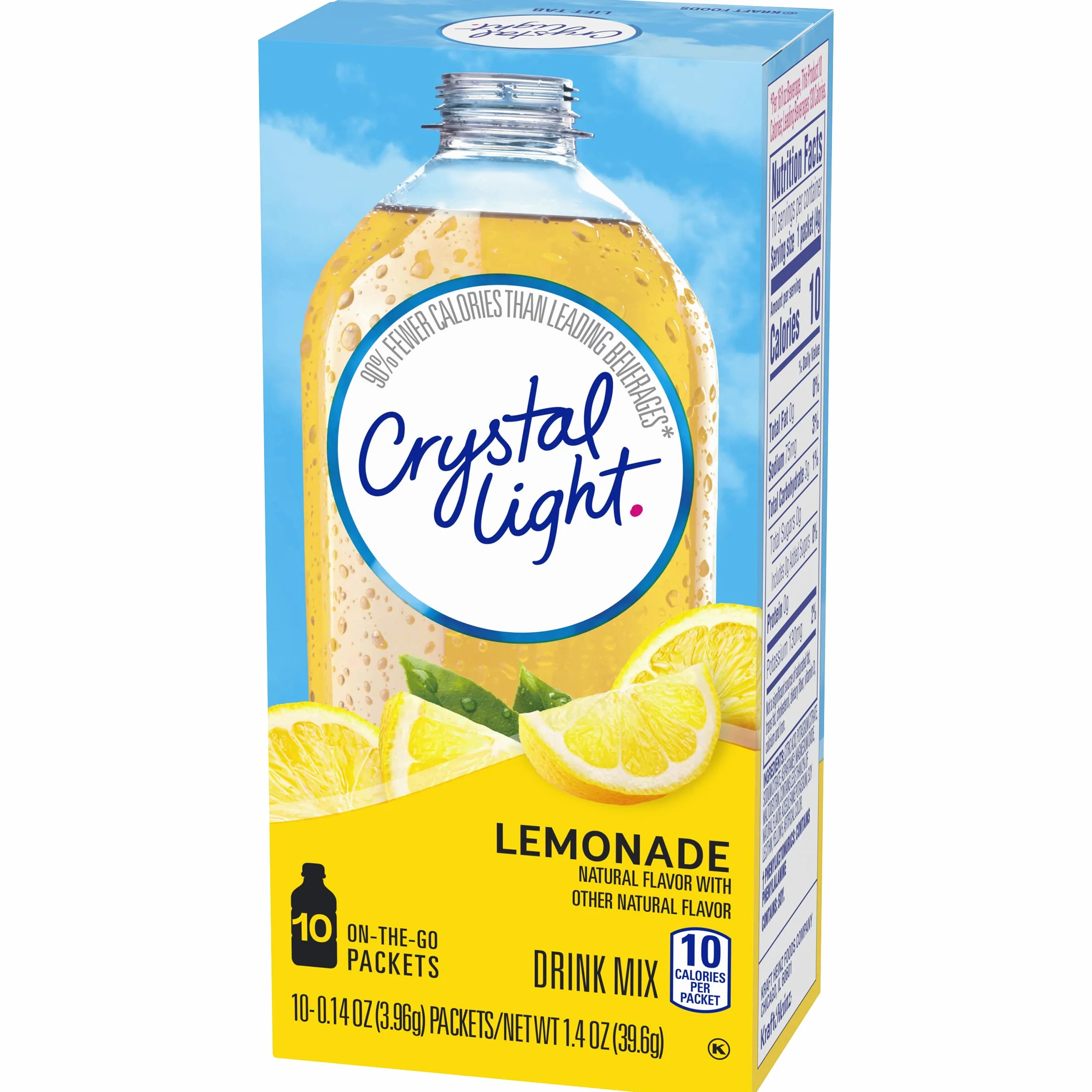 Crystal Light Lemonade, 10 On-the-Go Packets (Pack of 4)