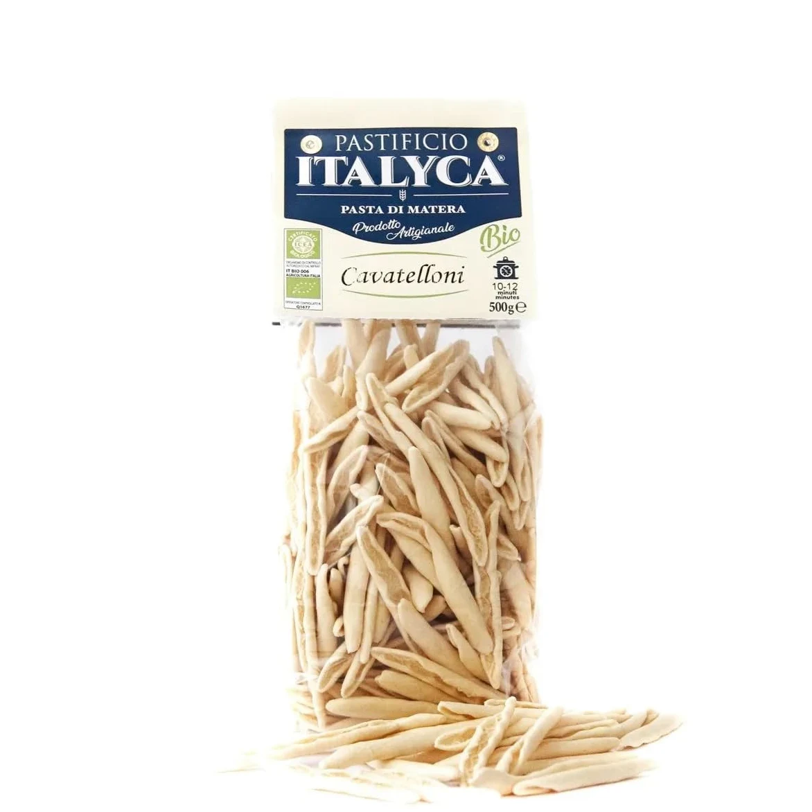 15 x 500 g - Cavatelloni Bio - Pasta di Grano Duro - Prodotta in Basilicata - Pacco da 500 g - Pastificio Italyca