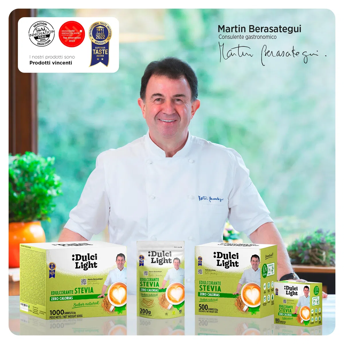 Dulcilight Dolcificante Stevia Zero 500 Bustine Sapore Naturale 100% | 1gr = 10gr di zucchero | Senza Glutine Keto Vegan Non OGM Zero Calorie | Senza Xilitolo o Eritritolo