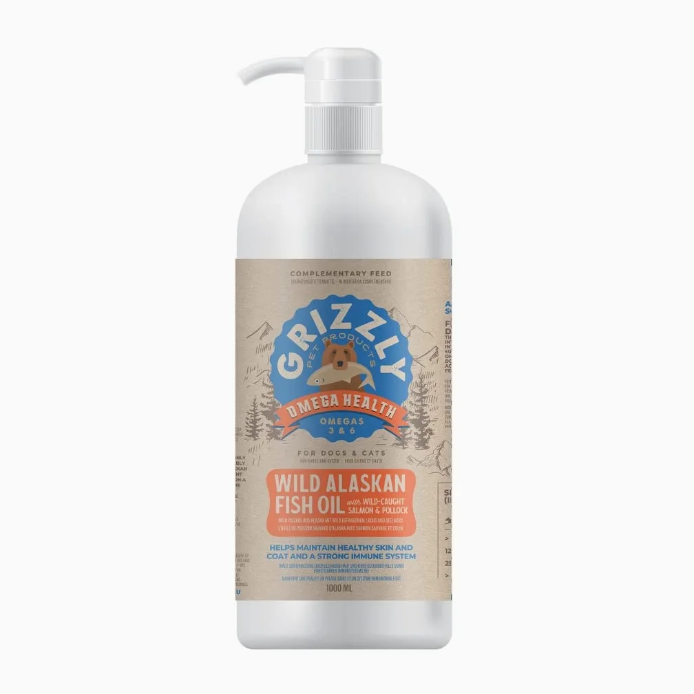 Grizzly Plus - Olio di Salmone Selvatico dell’Alaska, 1000 ml