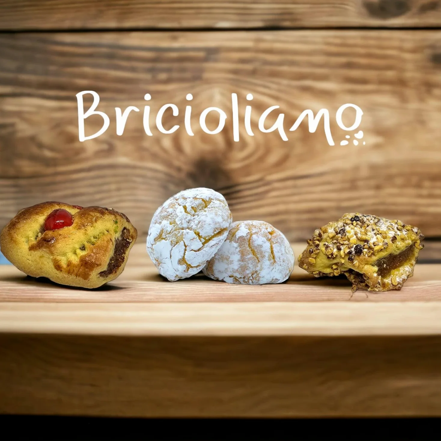 BRICIOLIAMO...[ 3 Kg. ] Dolci tipici Siciliani Specialità Autunnali - Paste di Mandorla Classiche - Tronchetti Ripeni all'Arancia - Tronchetti Ripeni ai Fichi Secchi - Prodotti in Sicilia. (3 kg)