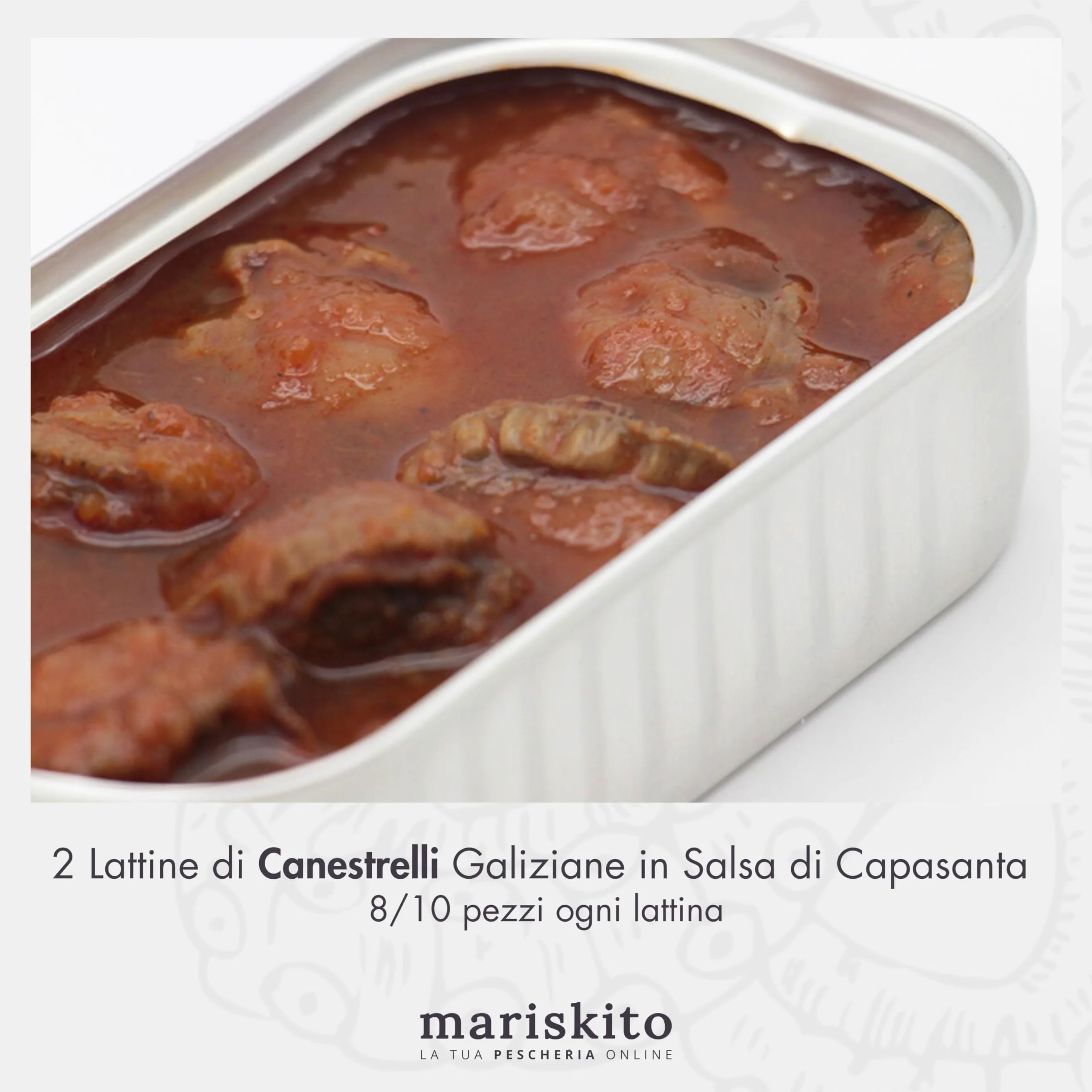 MARISKITO | Pack La Mar di Marinaio - 6 Conservas Gourmet - Lattine di conserve galiziane - Scatola regalo - Assortimento di prodotti gastronomici