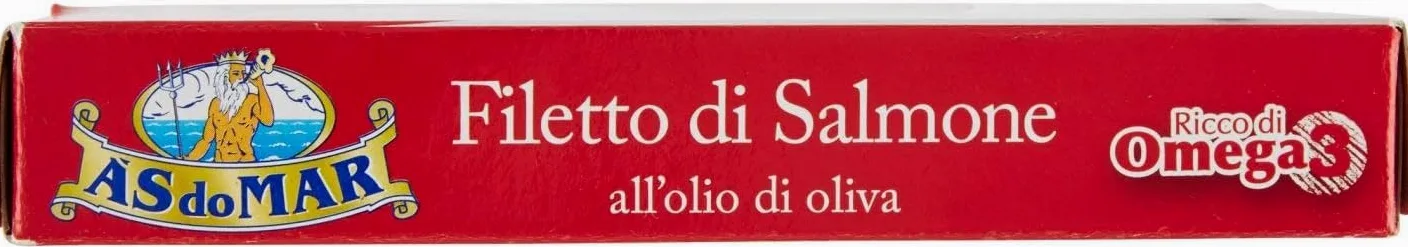 Asdomar - Filetti di Salmone all'Olio di Oliva - 3 confezioni da 150 g [450 g]