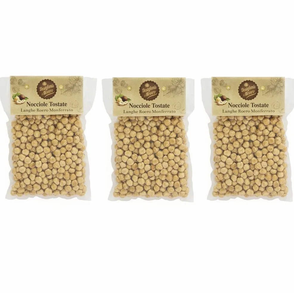3 x 500 g | Destefanis & Novero Nocciole Langhe Roero Monferrato | Nocciole tgt Tostate e Sgusciate, Frutta Secca Fonte di Vitamine e Fibre, Snack Perfetto per Aperitivo e Colazione