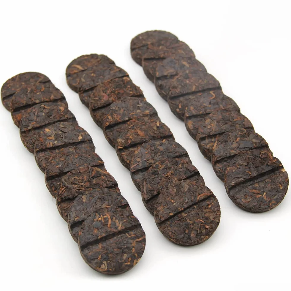 LWXLJMJZC-Torta di Tè Puerh Matura (96 Coppe) Torta al Mini Pu-erh Fermentato (shu) Pu-erh in Tubo di Foglie di Bambù 200g