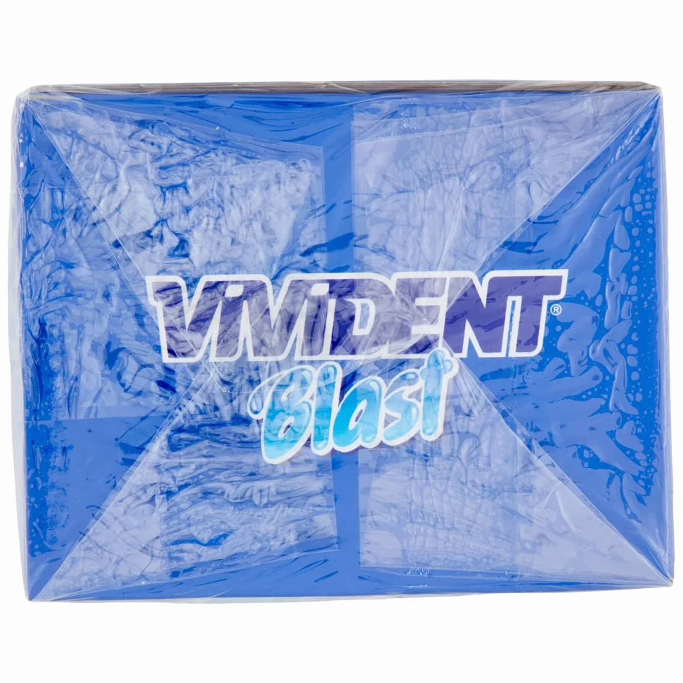 Vivident Fresh Blast, Chewing Gum Ripieno, Senza Zucchero, Gusto Menta, Senza Glutine, Confezione da 200 Gomme da Masticare incartate singolarmente