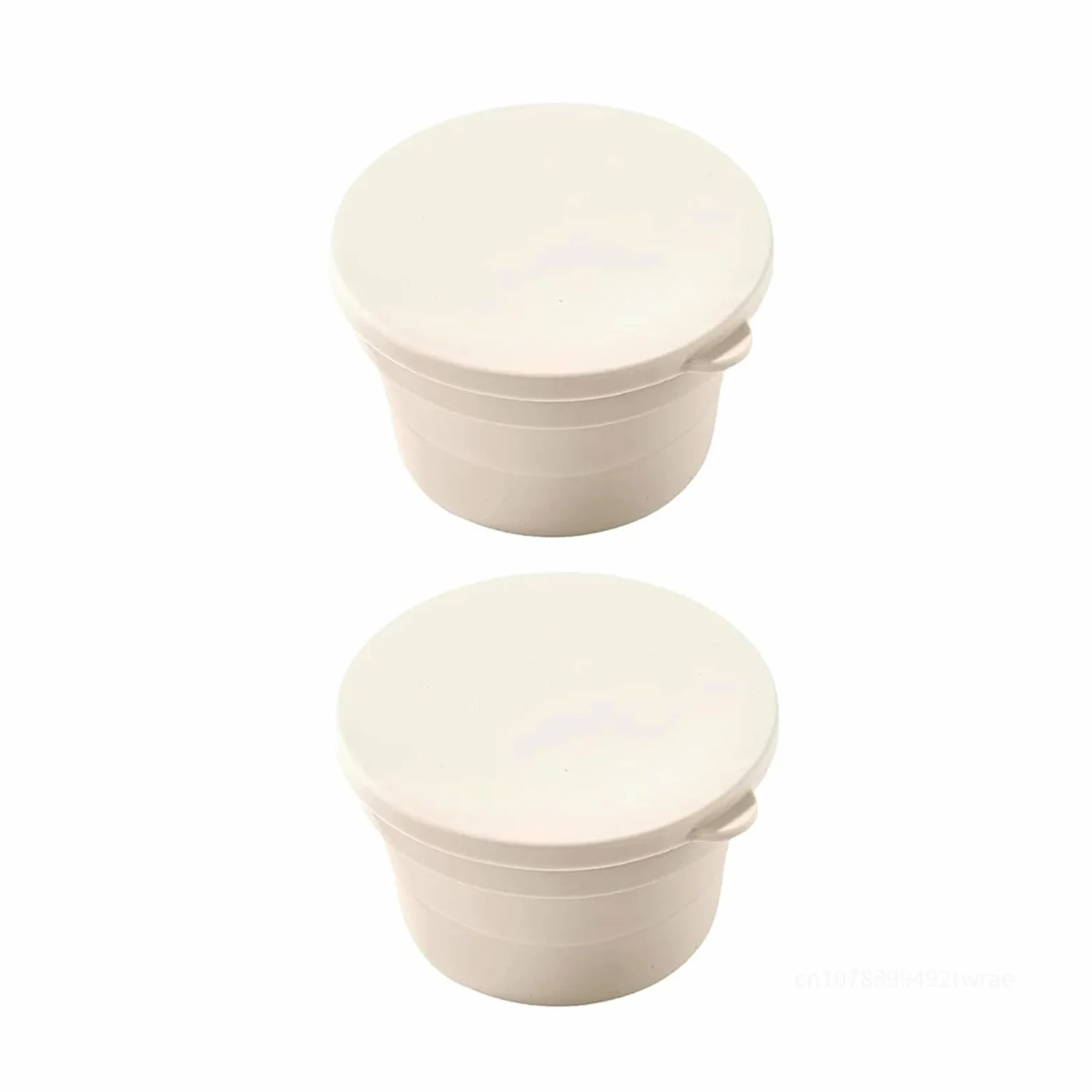 Scatola for la lievitazione della pizza impilabile, accessori da cucina for cottura del pane(2pc White)