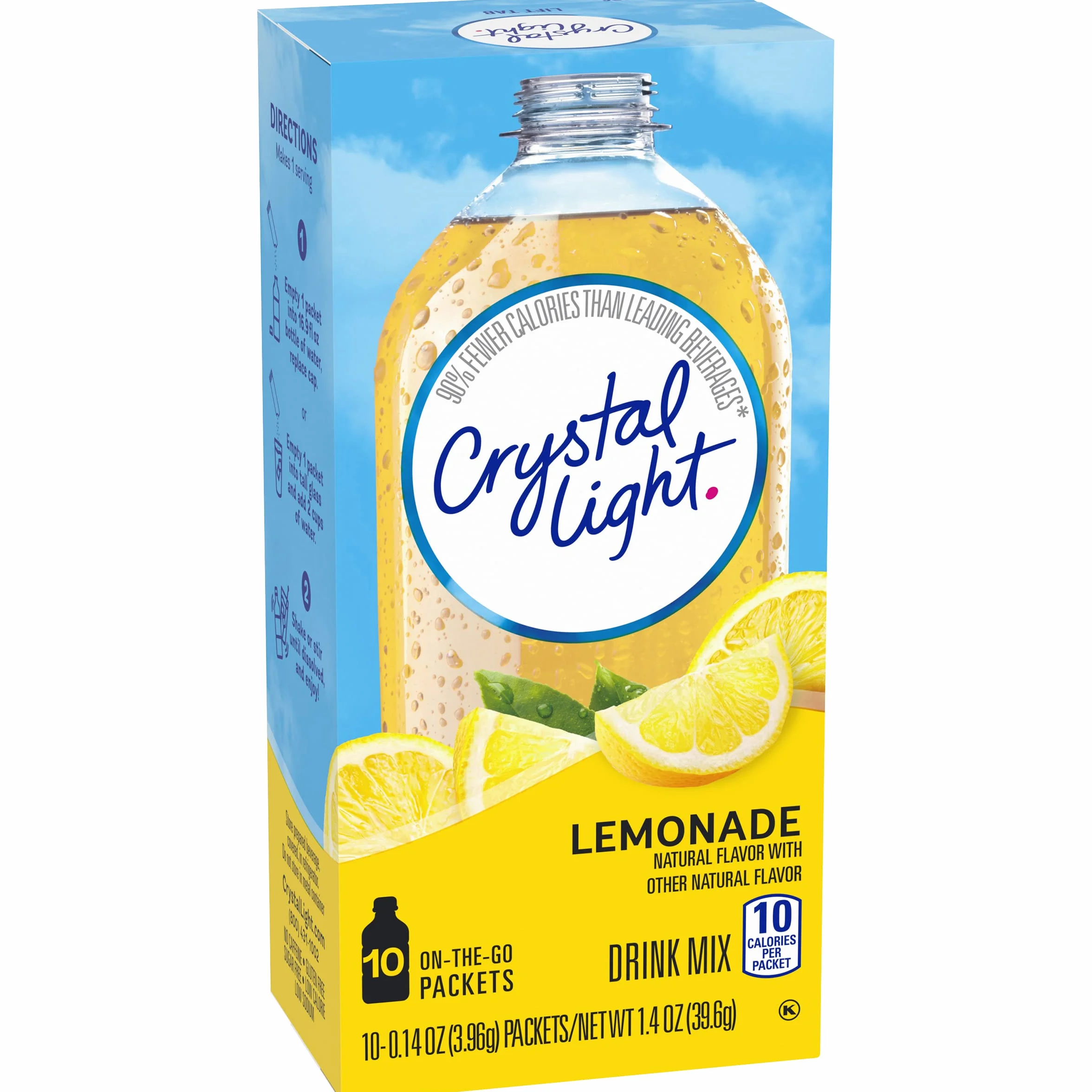 Crystal Light Lemonade, 10 On-the-Go Packets (Pack of 4)