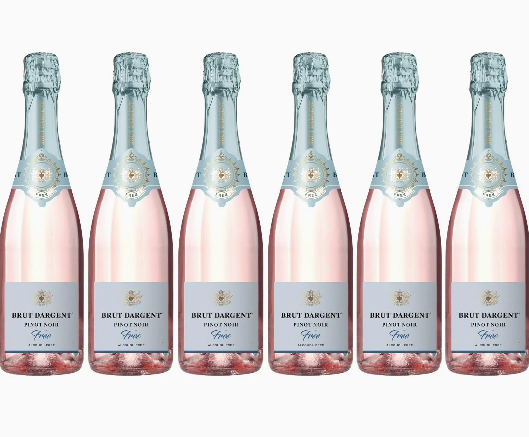 Brut Dargent Free Pinot Nero - Vino Rosato Frizzante Senza Alcol - Francia (6 x 0,75 L)