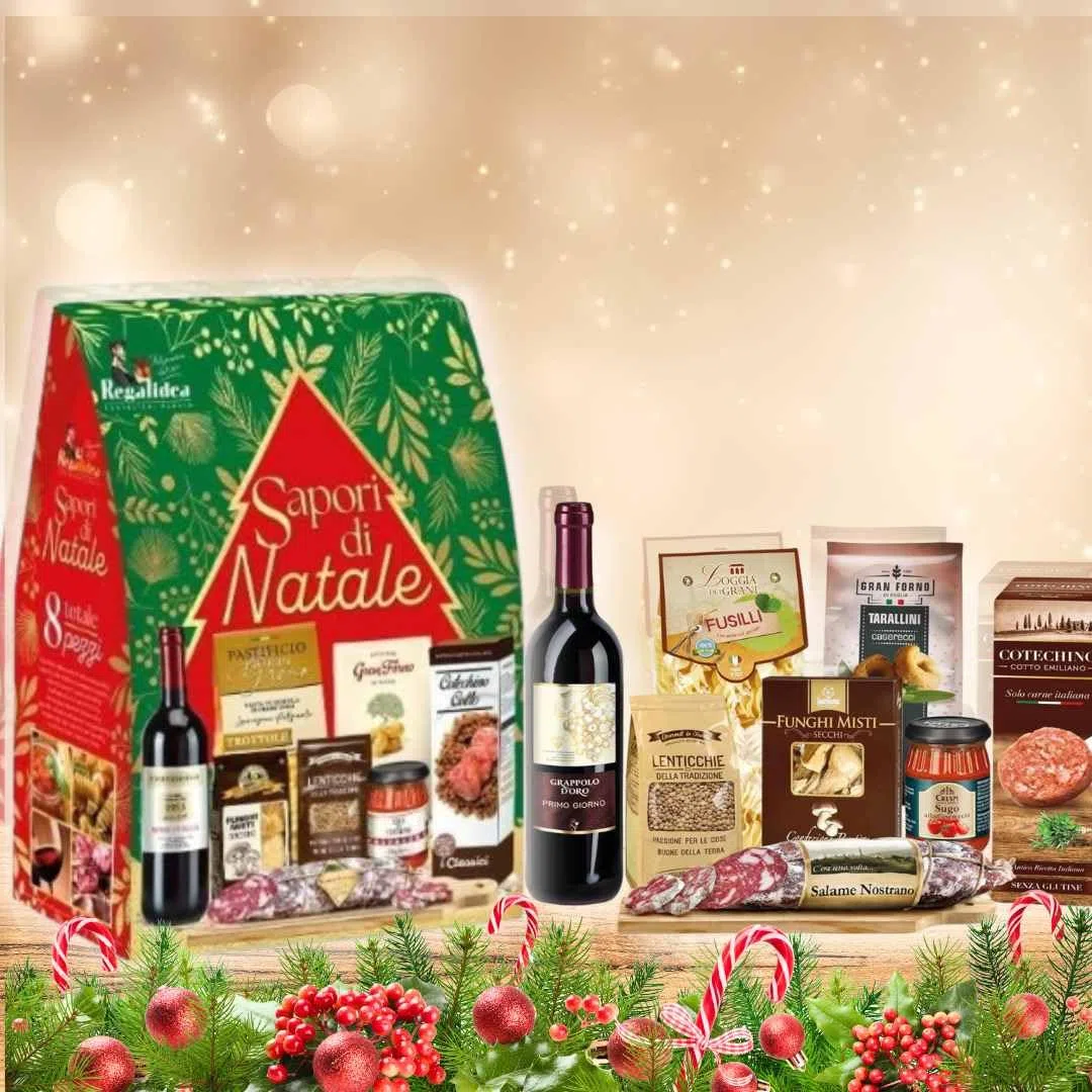 Cesto Natalizio Regalidea Sapori di Natale - 8 pezzi