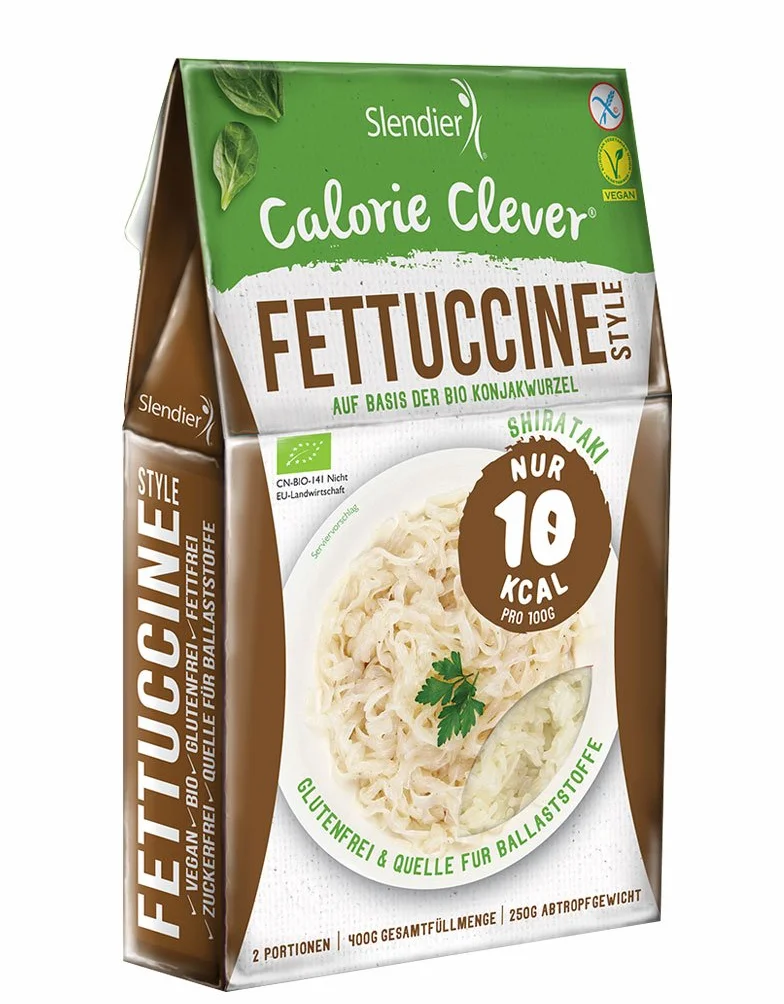 Slendier Pacchetto di prova di konjac Shirataki - diversi tipi, a basso contenuto calorico, fonte di fibre, senza glutine, qualità biologica 6 x 250 g