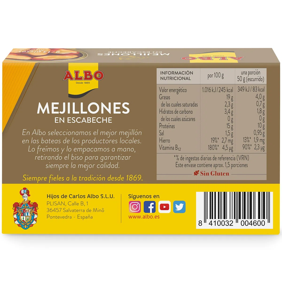 Mejillones en Escabeche Albo 72g 10/14 piezas