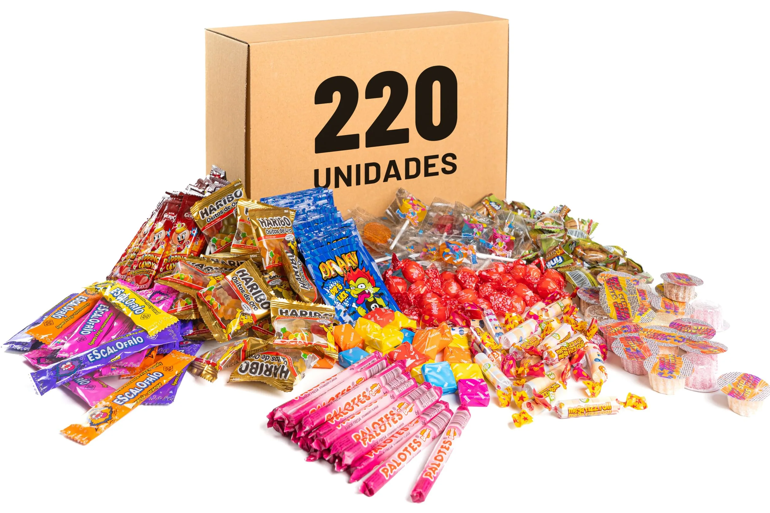 PARTYLAND Mega Pack 220 Dolci, Caramelle e Candy per feste per bambini, Compleanni, Halloween e Natale. Incartato individualment